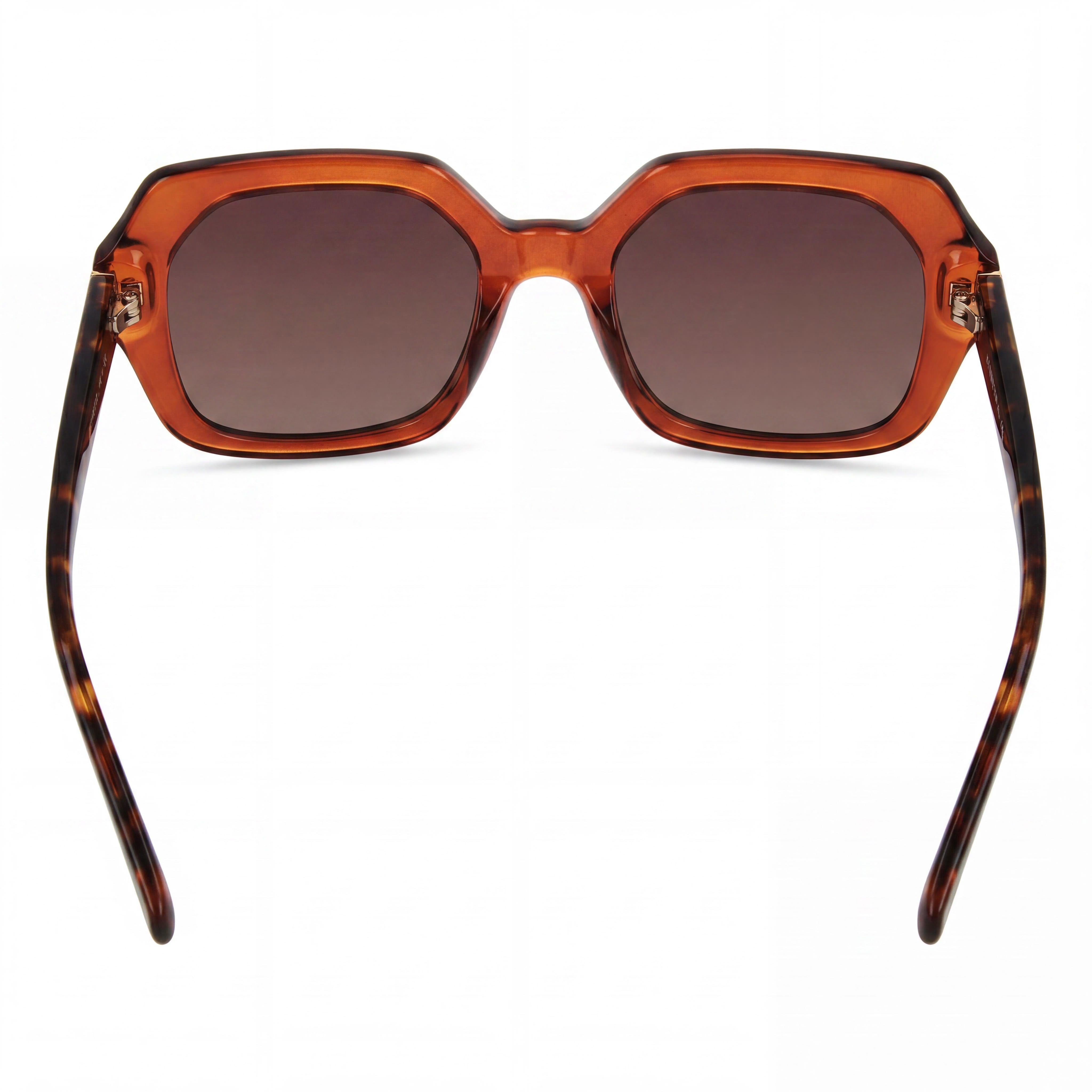 Gafas de sol Kenneth Cole New York Kc5748f para mujer, plástico marrón oscuro brillante, marrón degradado, sin polarizar, UV, 57-17-135, Photo 3