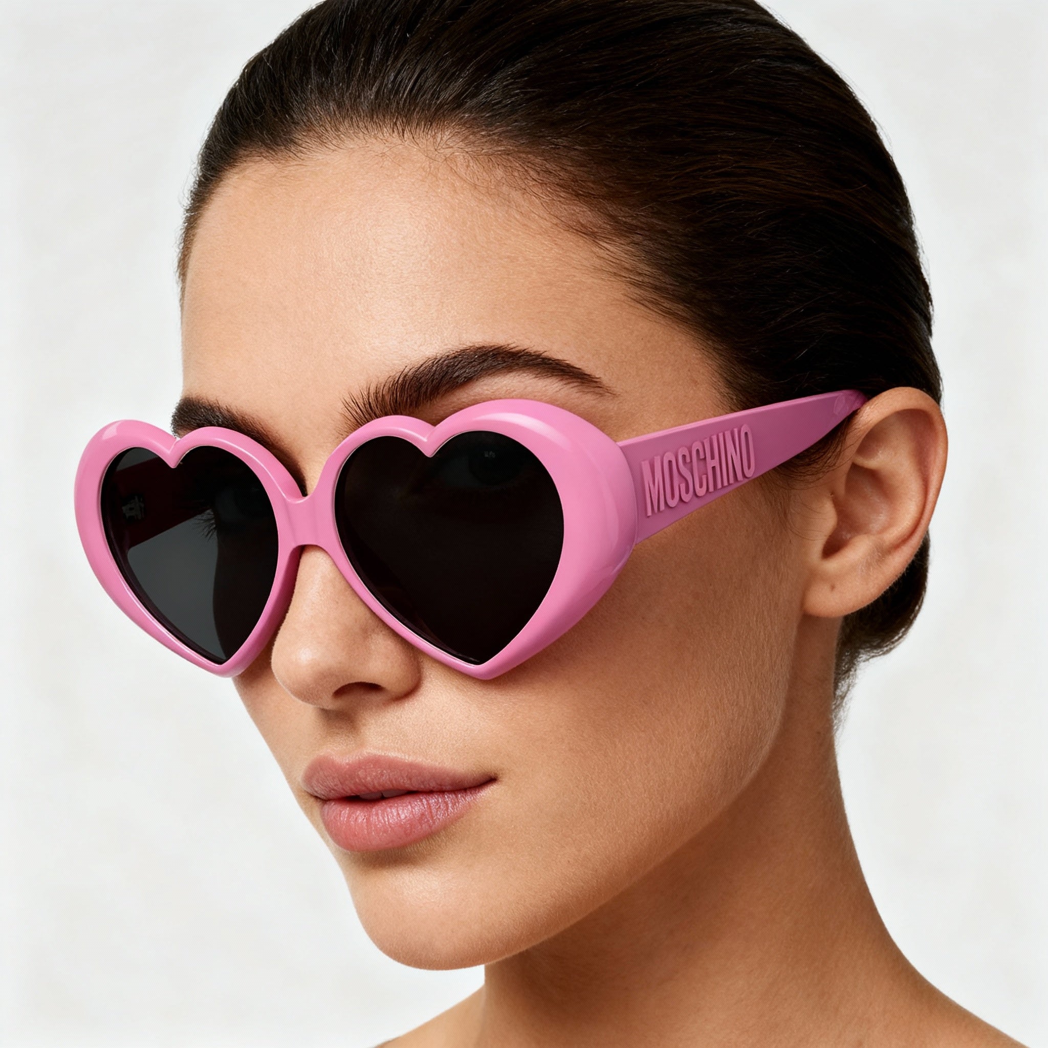 Moschino Classic Women's Sunglasses, Cellulose Propionate, Fuchsia Grey, Non-Polarized, 57-14-135, Photo 4