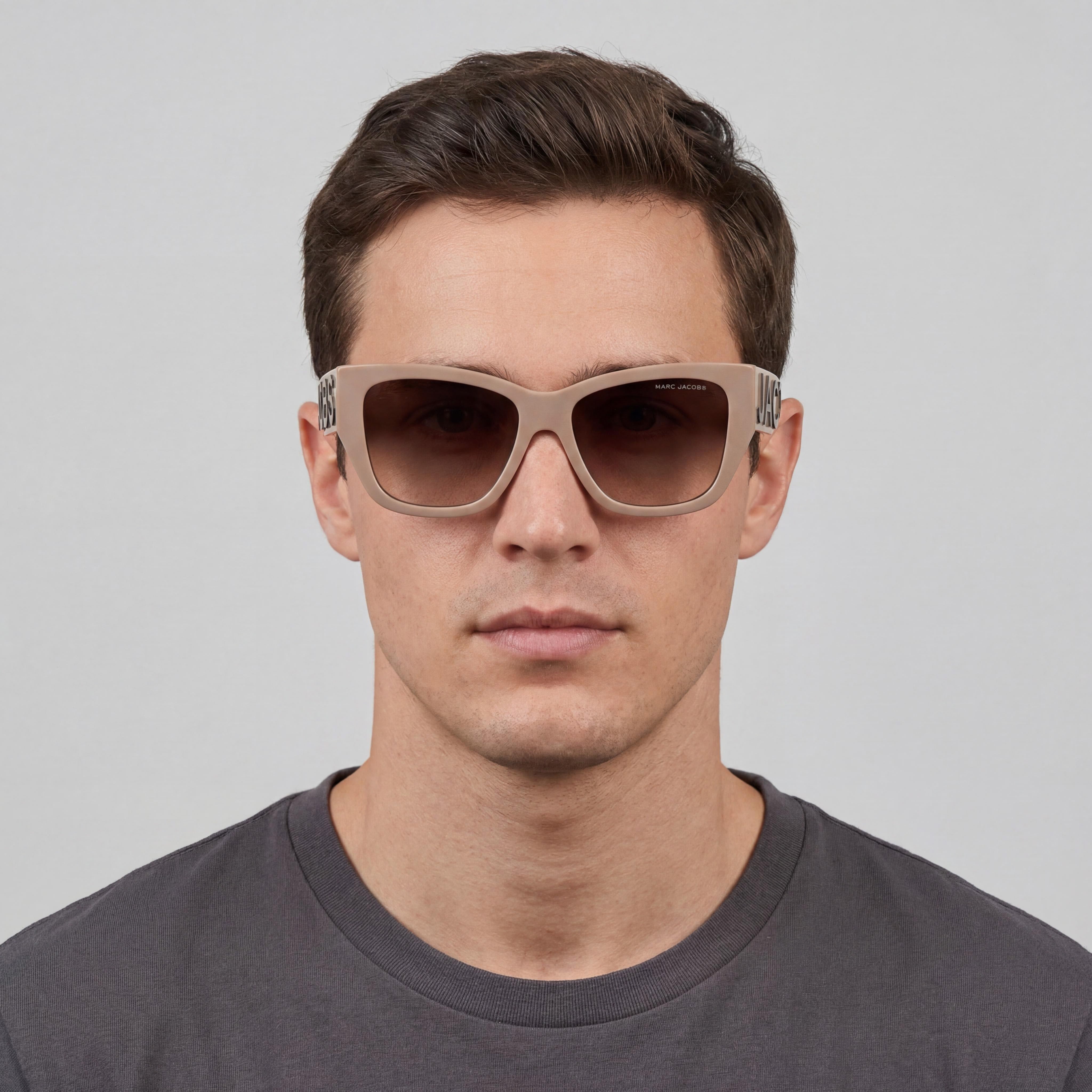Marc Jacobs MARC 695/S Men's Nude Brown Acetate Square Frame UV Protection Brown Shaded Lens Sunglasses 55mm, Photo 5