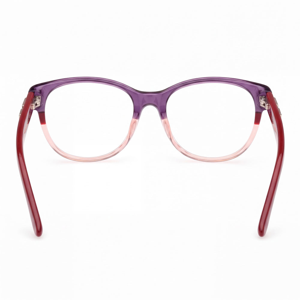 Gafas GUESS GU2980 para mujer, estilo moderno, montura de plástico color burdeos con lentes de policarbonato color burdeos, 50 mm