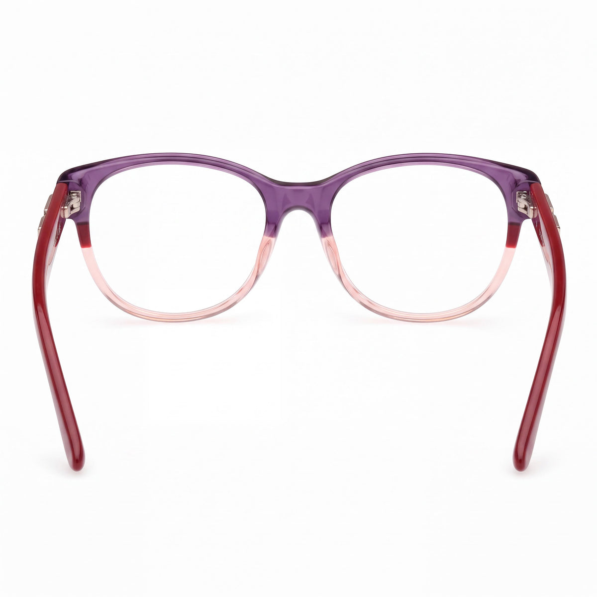 Gafas GUESS GU2980 para mujer, estilo moderno, montura de plástico color burdeos con lentes de policarbonato color burdeos, 50 mm, Photo 3