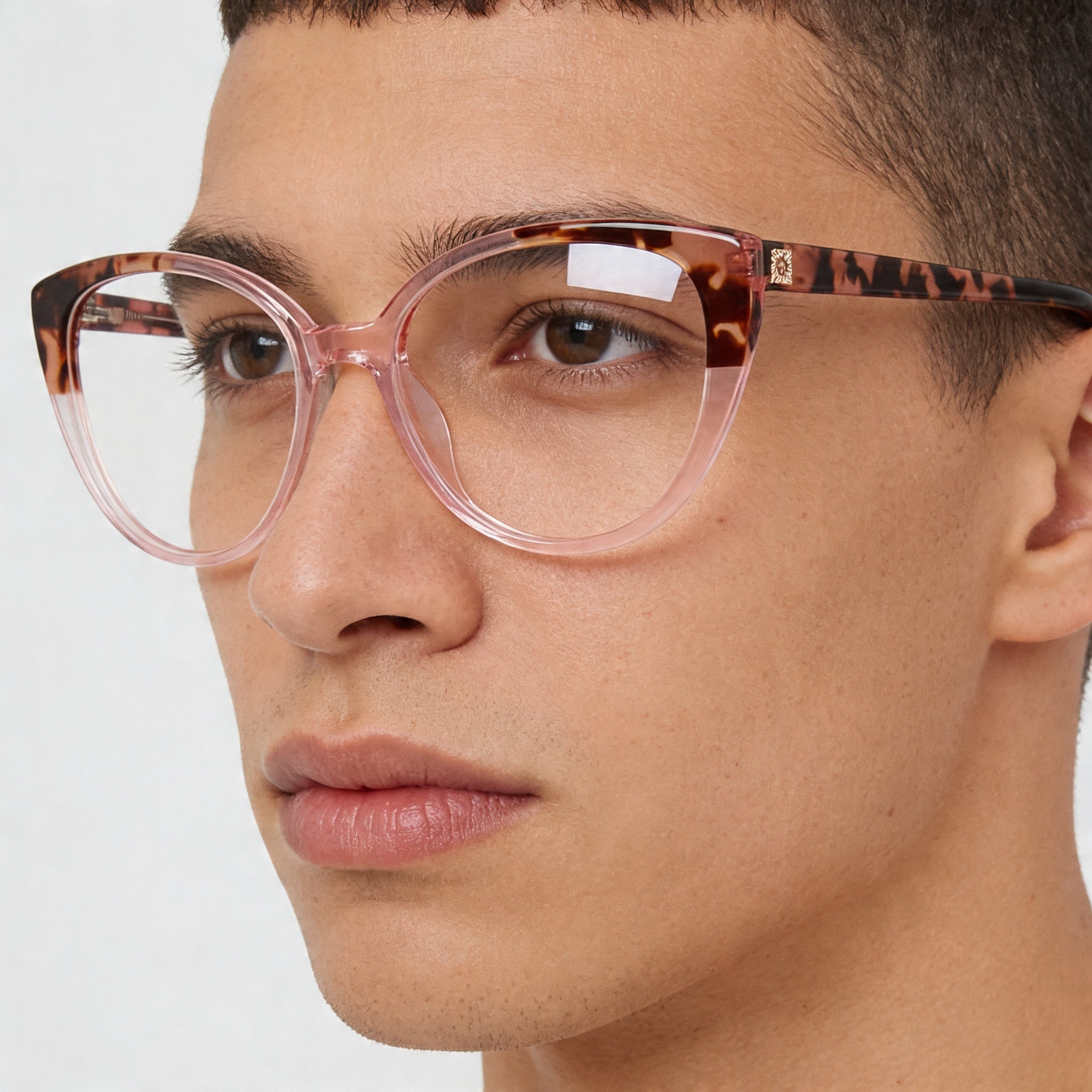 Anne Klein Ak5092 Men's Blush Crystal Metal Clear Lens Eyeglasses 50-17-135, Photo 4