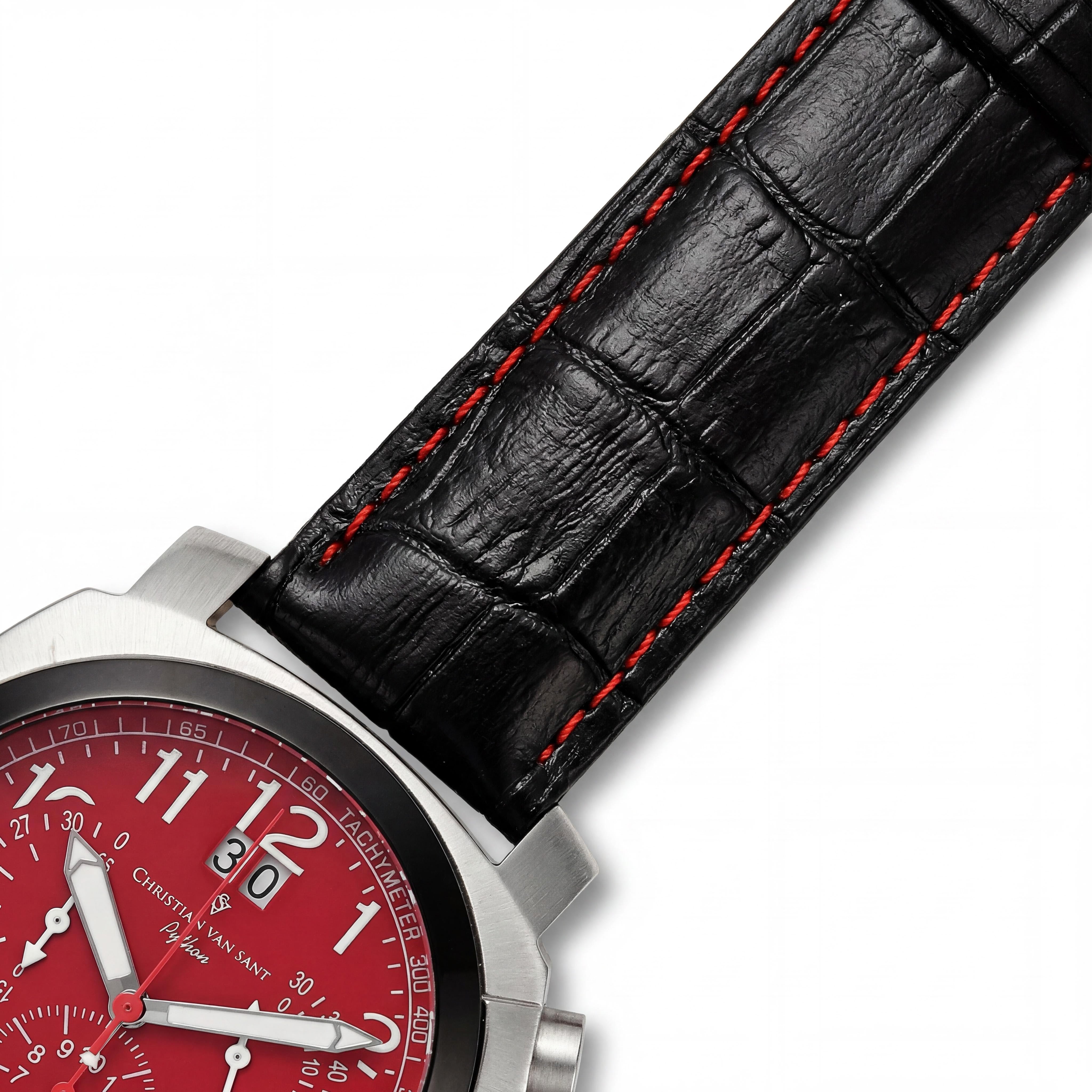 Christian Van Sant CV3AU9 Grand Python Men's Red Chronograph Watch, Water Resistant with Date Display, Swiss Quartz Movement, Photo 3