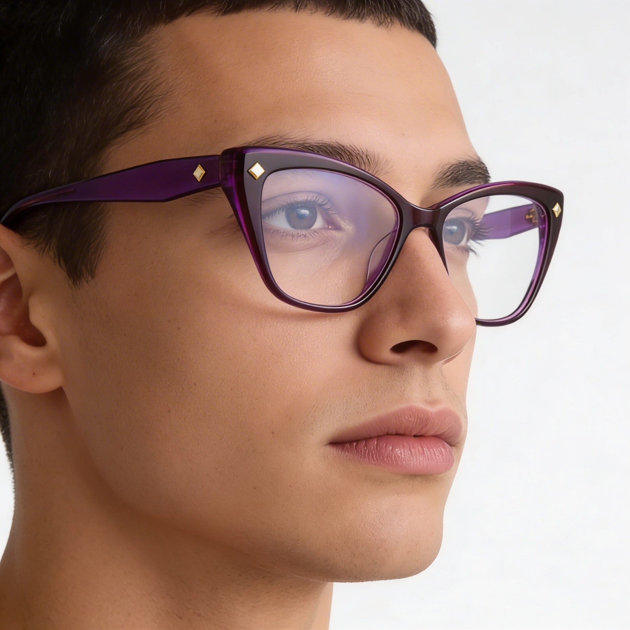Gafas de sol Police Modern VPLM03 para hombre, montura de acetato, lentes no polarizadas, burdeos y violeta, 53 mm, Photo 4