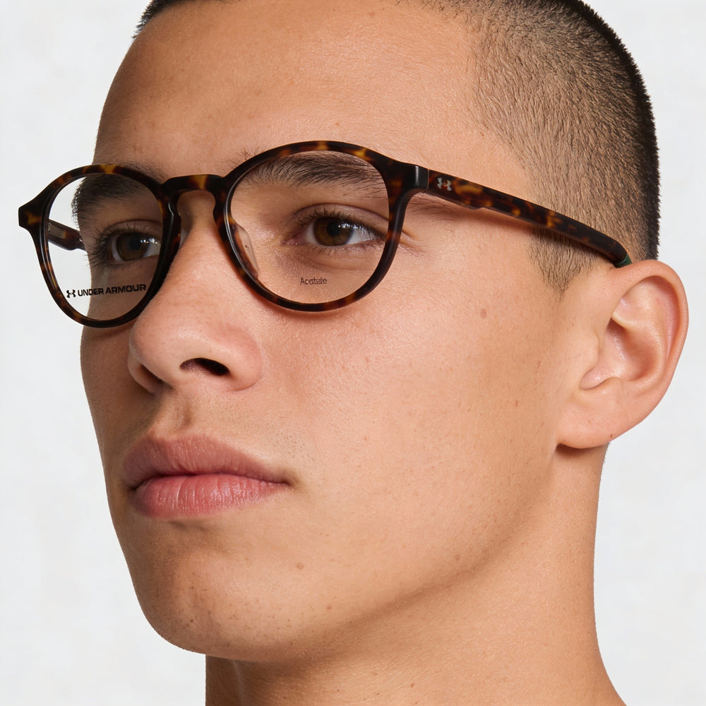 Gafas de sol unisex Under Armour UA 5017/G de acetato Havana mate con montura completa, ovaladas, de ajuste asiático, con lentes de demostración de 50 mm