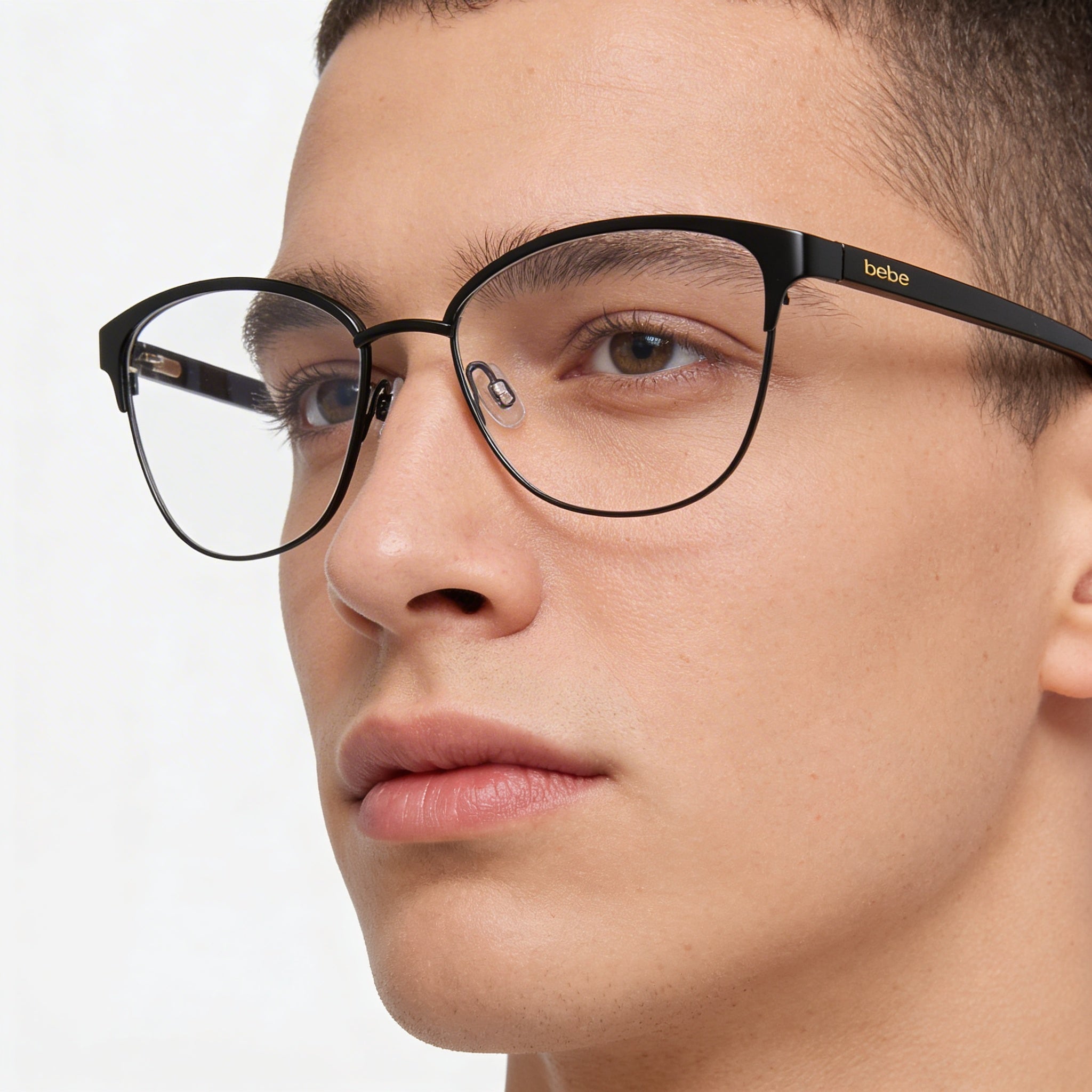 Gafas bebe Bb5202 de metal ligero para hombre con lentes de policarbonato transparente (lente 53mm, puente 16mm, patilla 140mm), Photo 5