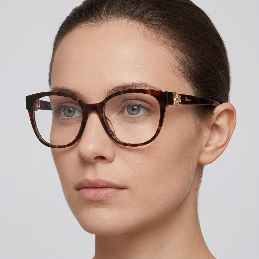 Chopard Vch356s Women's Acetate Eyeglass Frame in Shiny Classic Havana, Measurements: 53mm Lens Width, 18mm Bridge, 145mm Temple