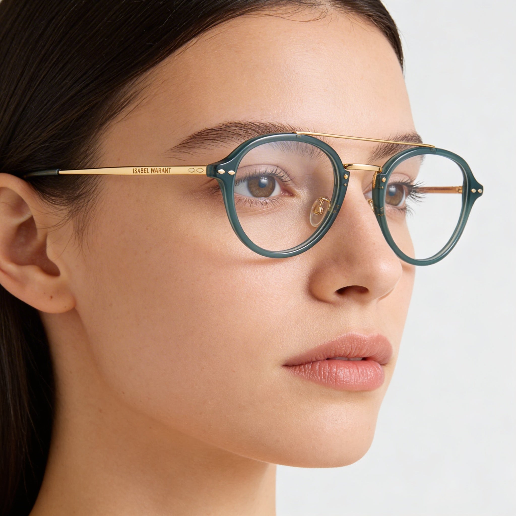 Isabel Marant Modern Women's Polyamide Gold Green Sunglasses 49mm, Photo 5