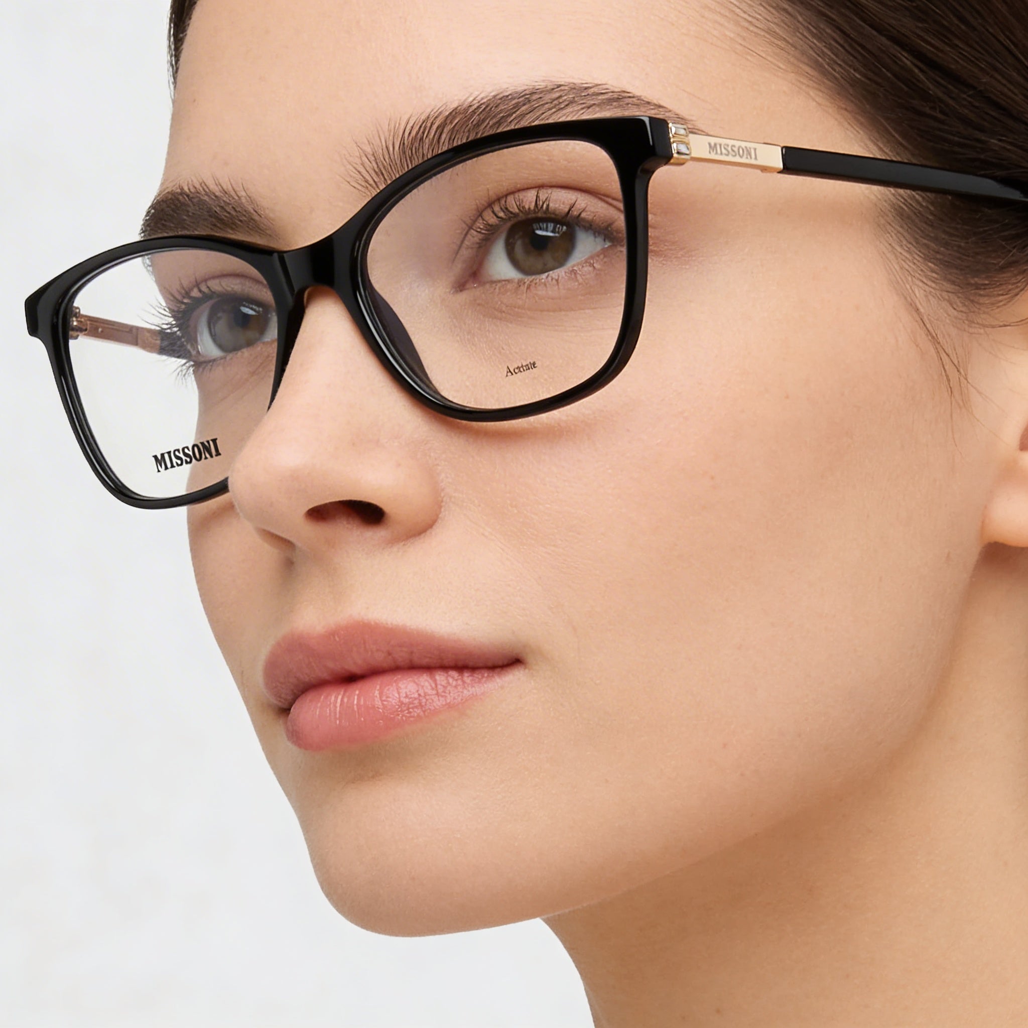 M Missoni Gafas para mujer de acetato negro con lentes de policarbonato no polarizadas 53, Photo 4
