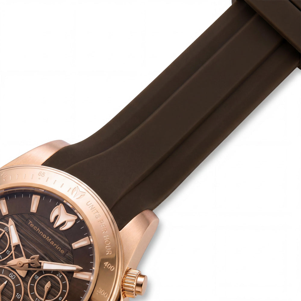 TechnoMarine Manta TM-219038 Men's Rose-gold Stainless Steel 42mm Quartz Chronograph Watch with Sapphire Crystal, 20 ATM