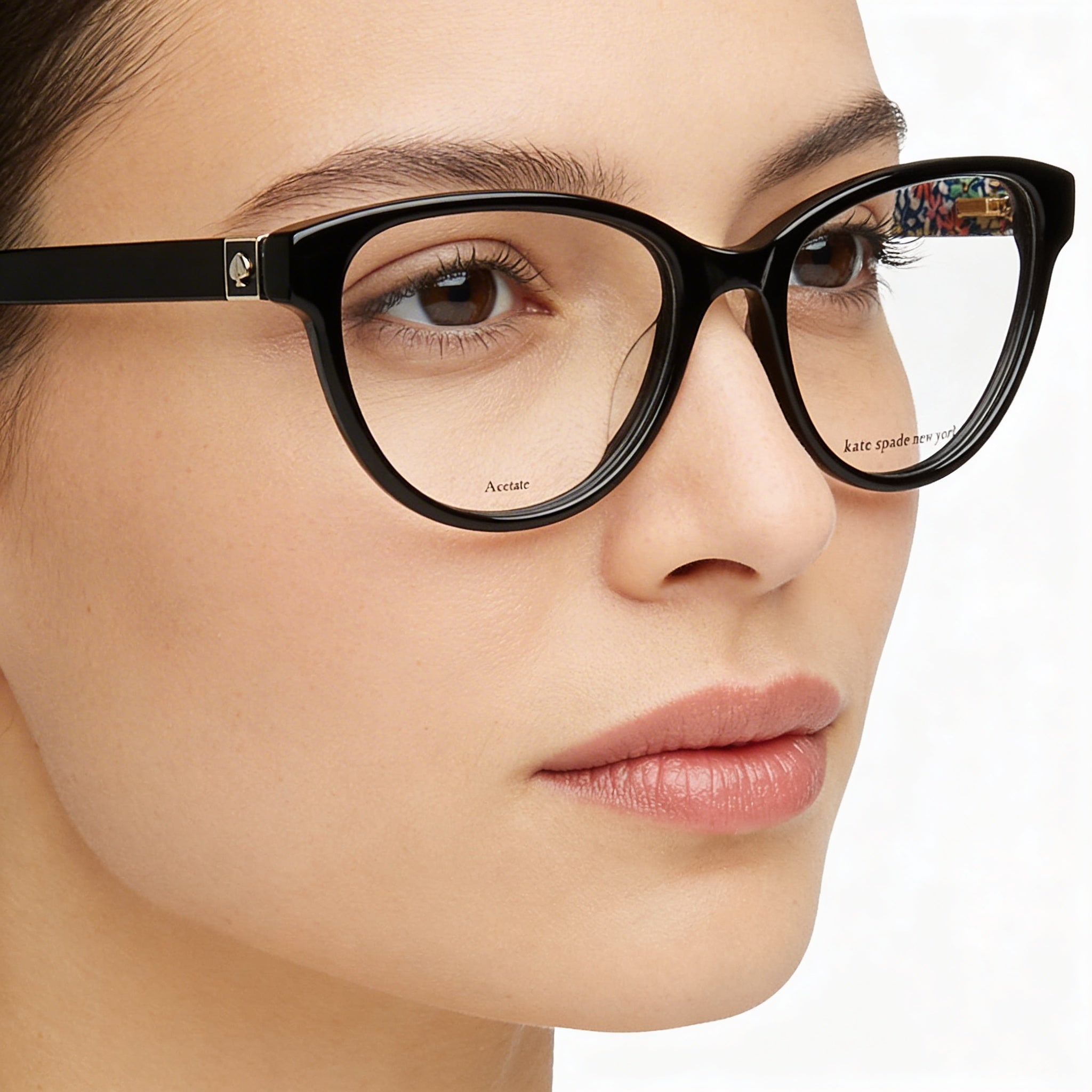 Kate Spade New York Modern Women's Black Acetate Frame Cat Eye Optical Eyeglasses Lens Width 52mm, Photo 4