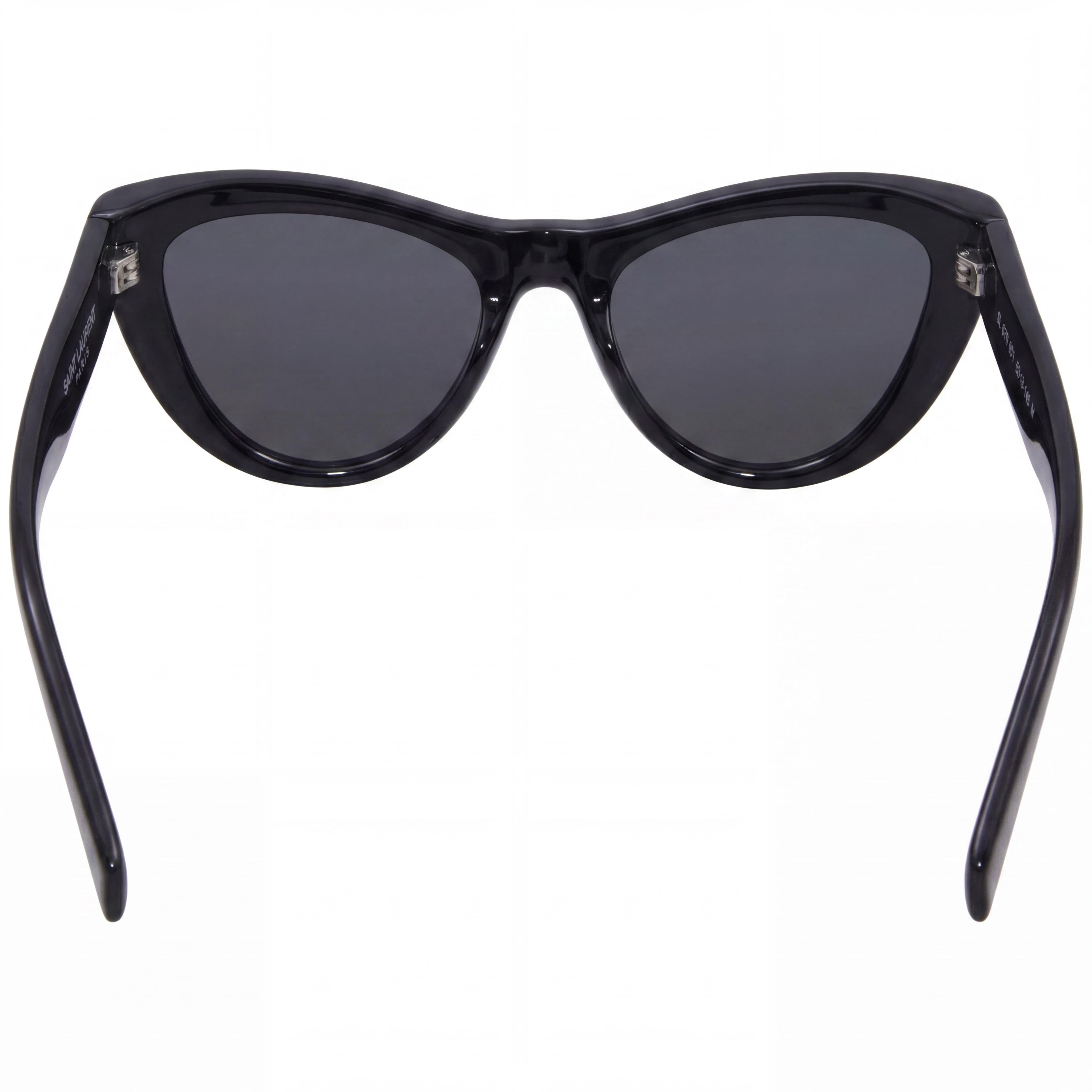 Yves Saint Laurent SL 676 Cat Eye Women's Black Injection Frame Sunglasses with Black Lenses, 53mm, Photo 3
