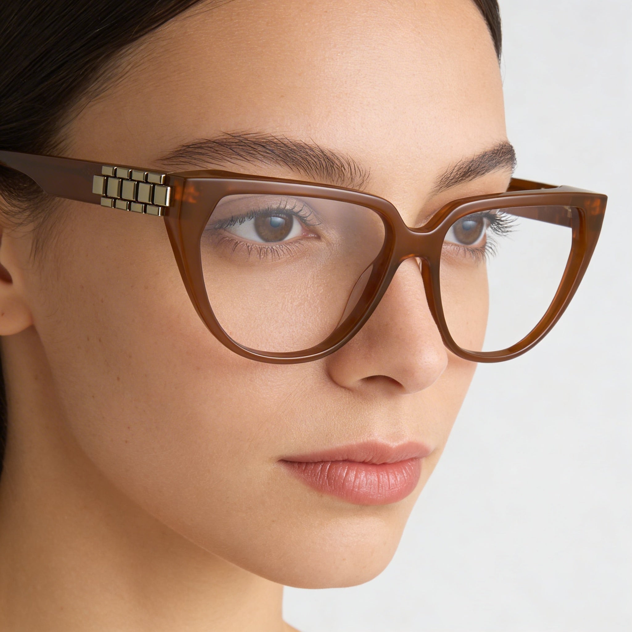 Victoria Beckham Modern Women's Acetate Sunglasses featuring Caramel Frame and Caramel Polycarbonate Lenses 54mm, Photo 4