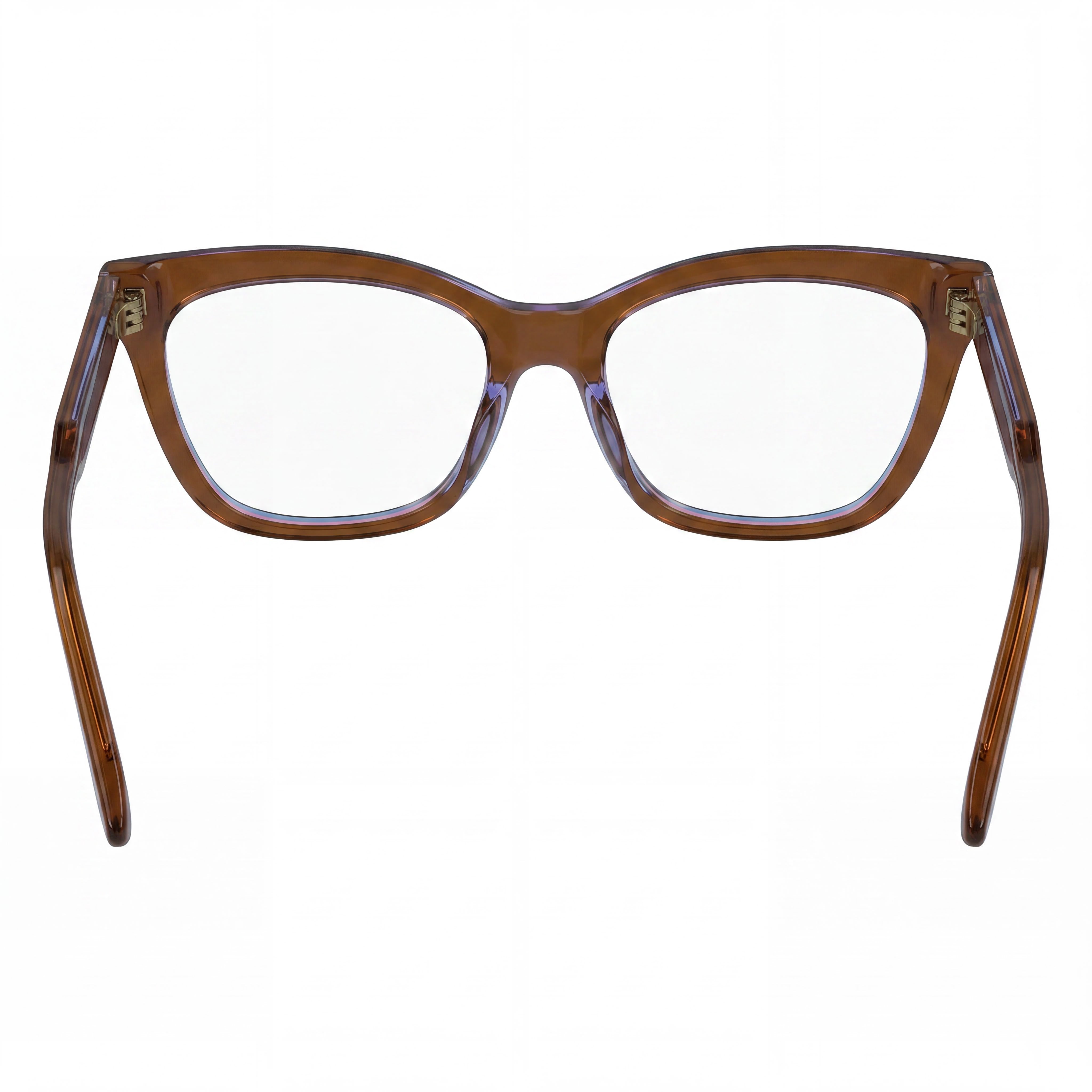 Calvin Klein Modern Women's Eyewear Frames, Acetate Material, Brown/Azure Color, Lens Width 52mm, Photo 4