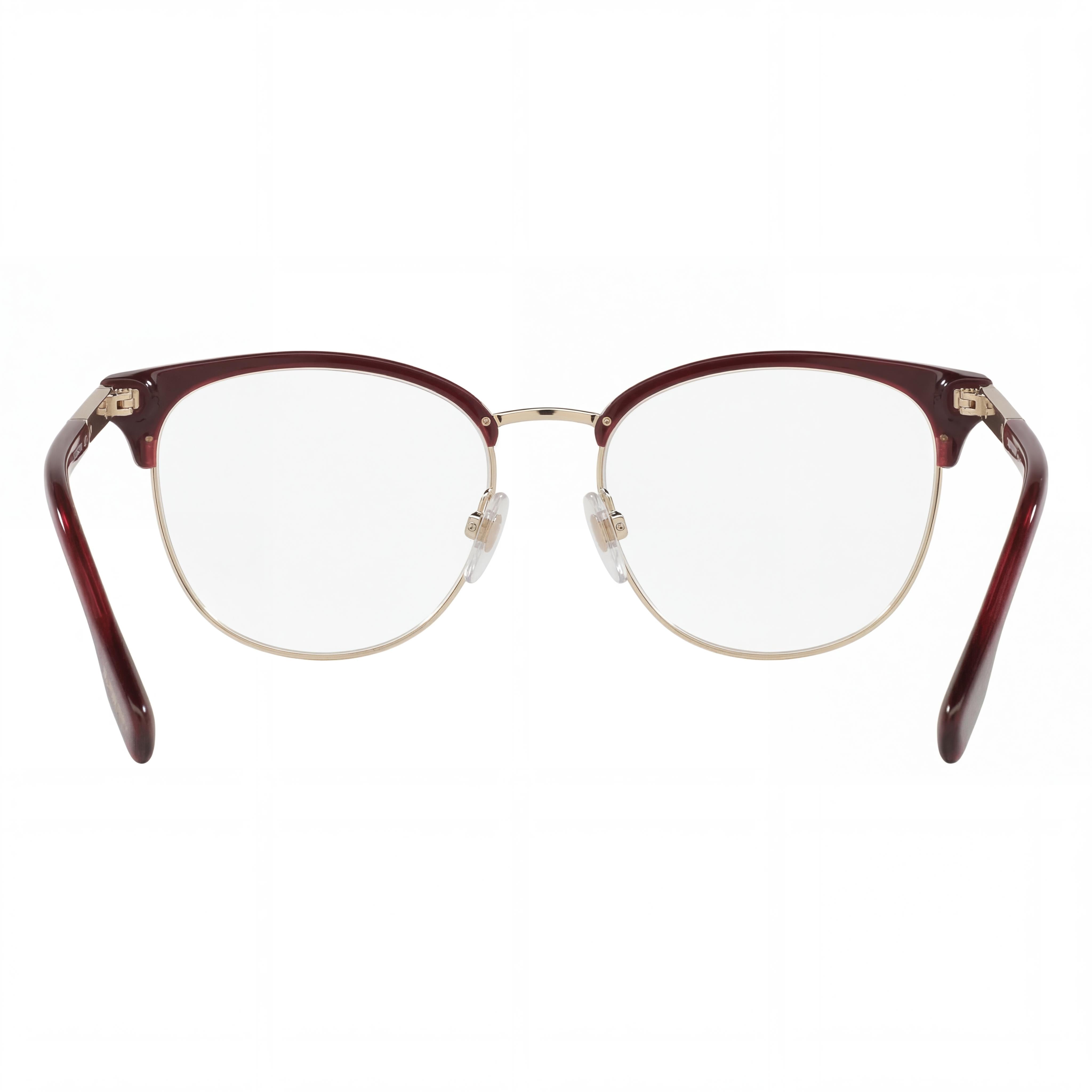 BURBERRY Be 1355 Gafas Ópticas Metálicas Unisex Marco Oro Claro Burdeos, 52mm Ancho de Lente, Photo 3