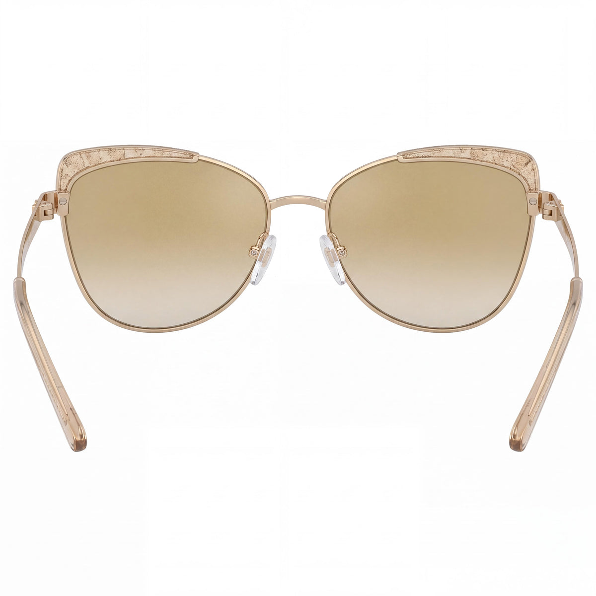 Michael Kors MK1084 Women's Cat Eye Sunglasses, Gold Gradient Metal Frame, Gold Gradient Mirrored UV Protected Lenses, 56mm, Photo 3