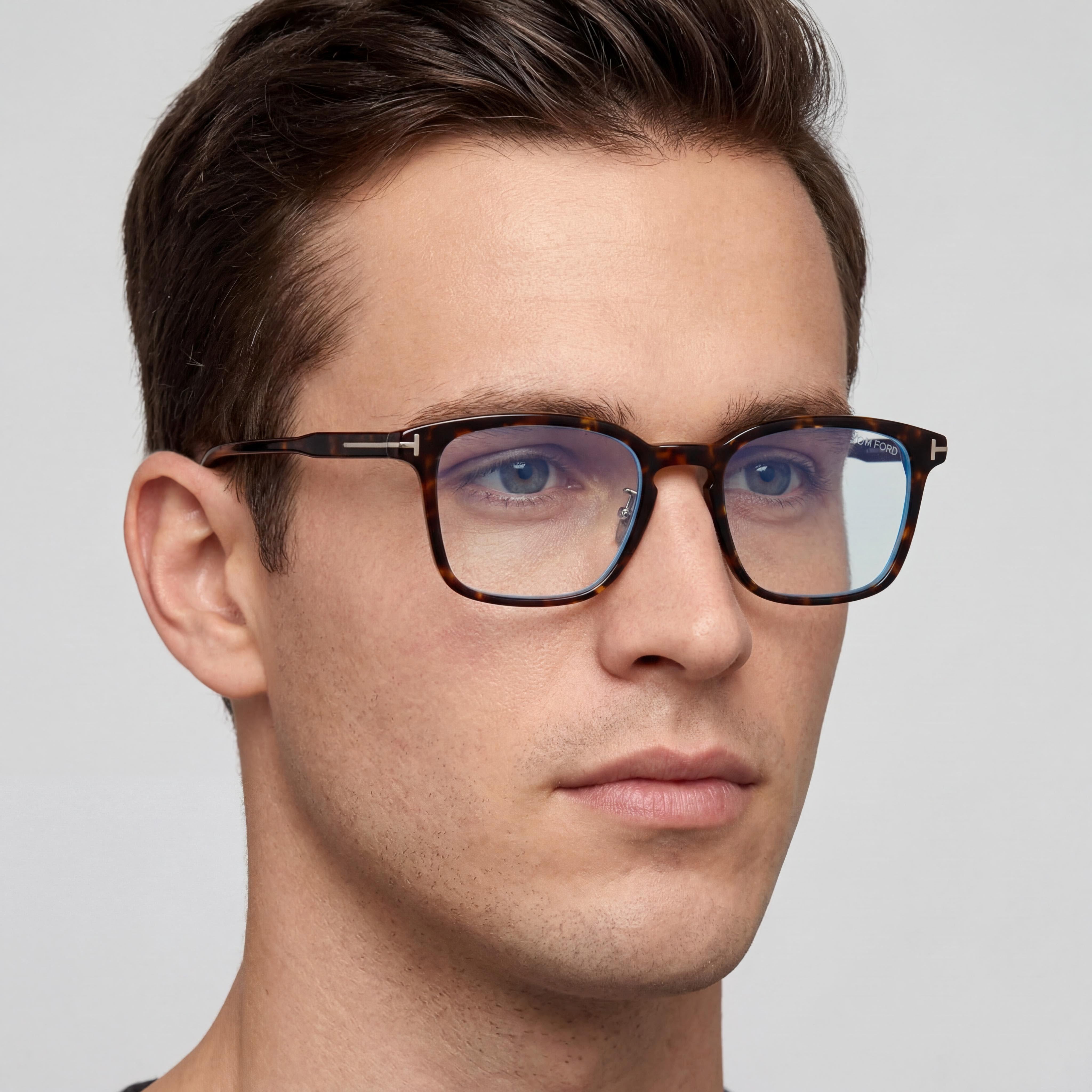 Tom Ford Ft5928-d-b Hombre Montura Habana Filtro Azul Lentes de Policarbonato Marrón 53mm, Photo 4