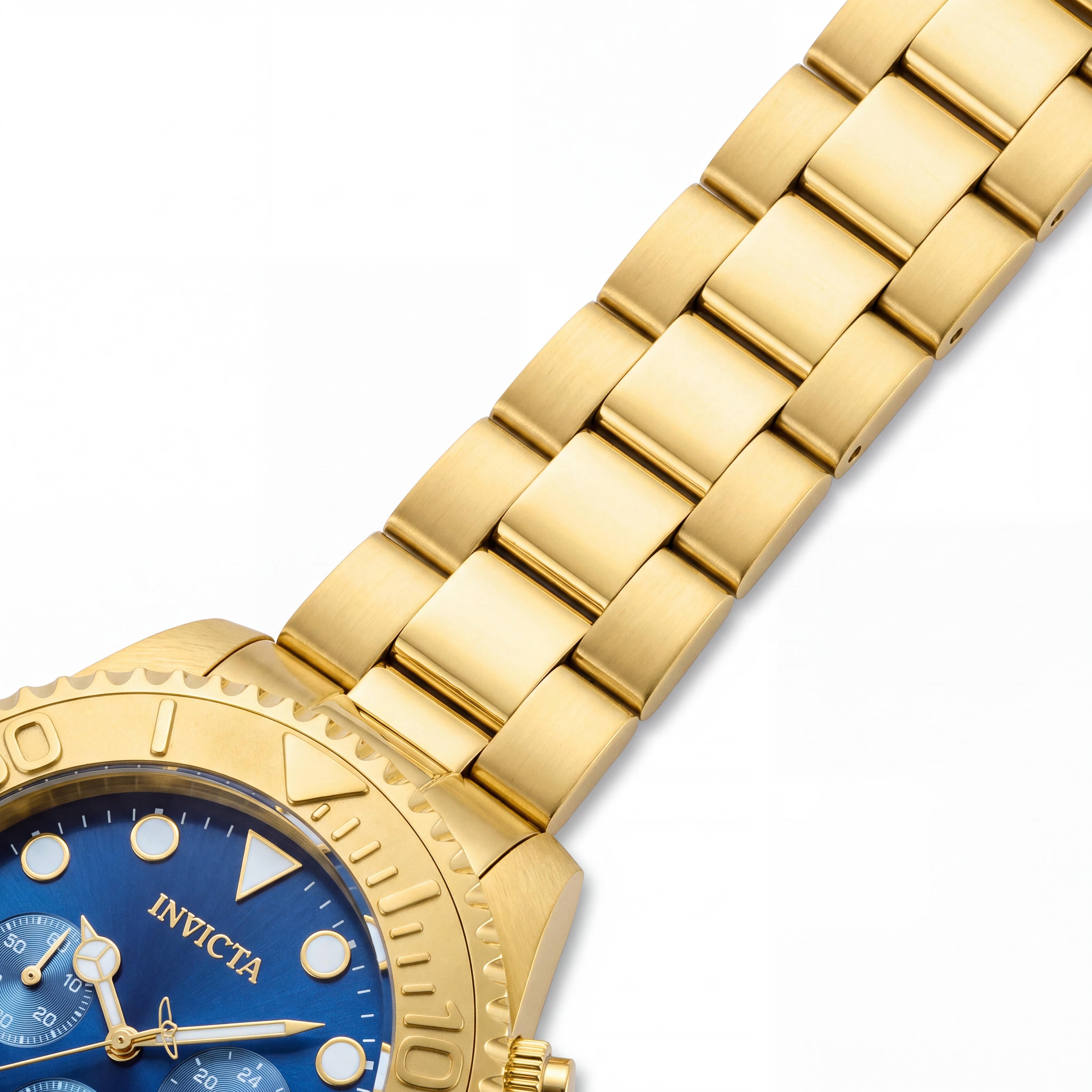 Invicta Pro Diver 36974 Unisex Quartz Chronograph Gold-tone Stainless Steel Watch with Blue Dial, 47mm, Photo 3