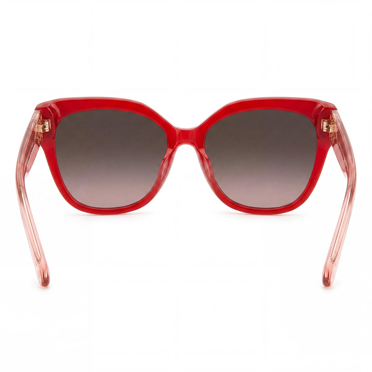 kate spade new york Women's Rectangular Sunglasses, Red Brown Plastic, Brown Shaded Non-Polarized, UV Protection 57mm, Photo 3