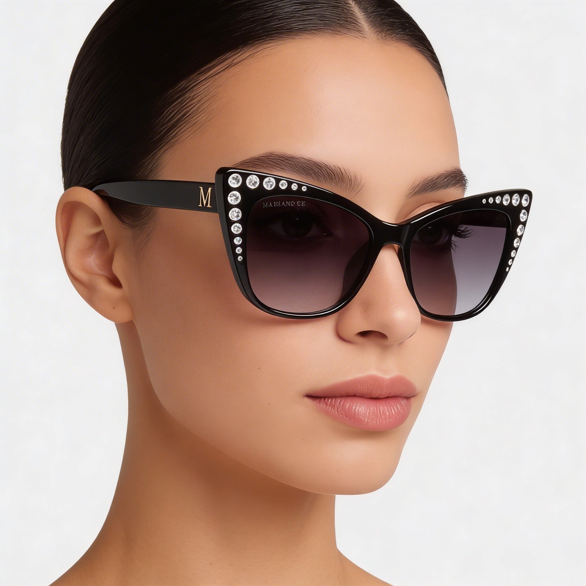 Guess by Marciano Gm00000 Women's Injected Frame Shiny Black, Black Lens, Non-Polarized Eyewear 54mm, Photo 4