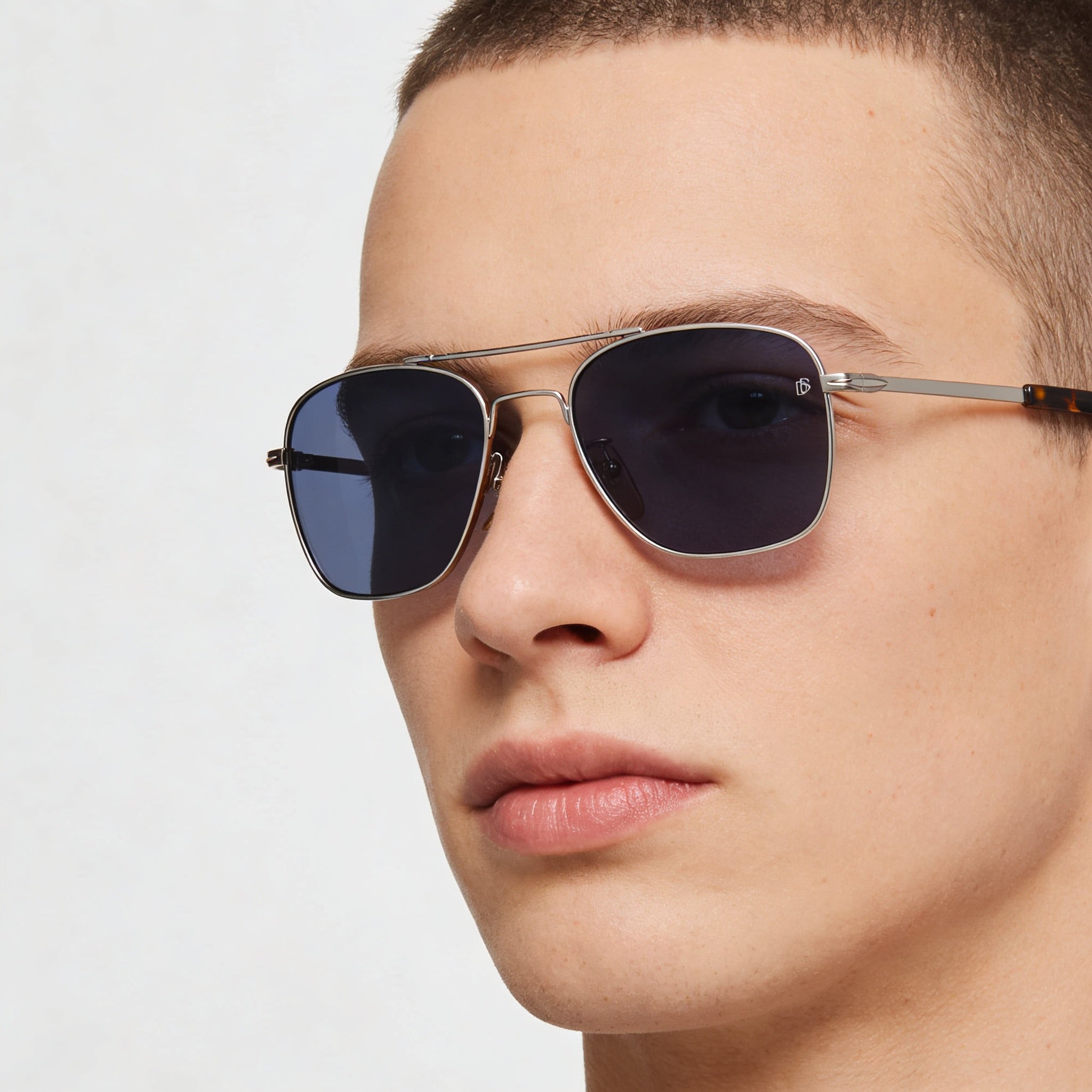 Gafas de sol unisex David Beckham Db 7019/S de metal rutenio con lentes de acero inoxidable y protección UV de 55 mm, Photo 3