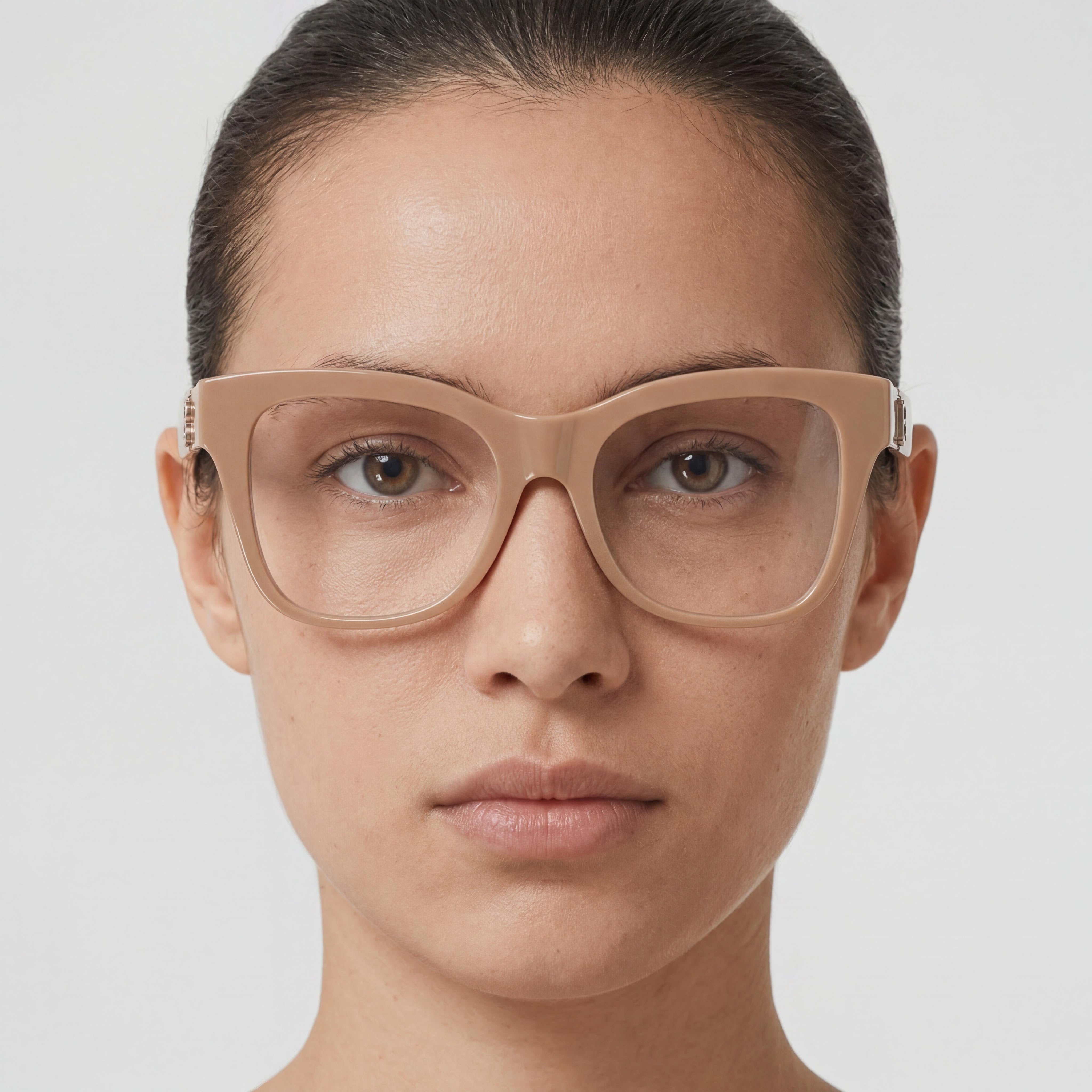 BURBERRY Women's Beige Optical Frames, Ready for Custom Prescription Lenses, Featuring Clear Demo Lenses, Photo 4