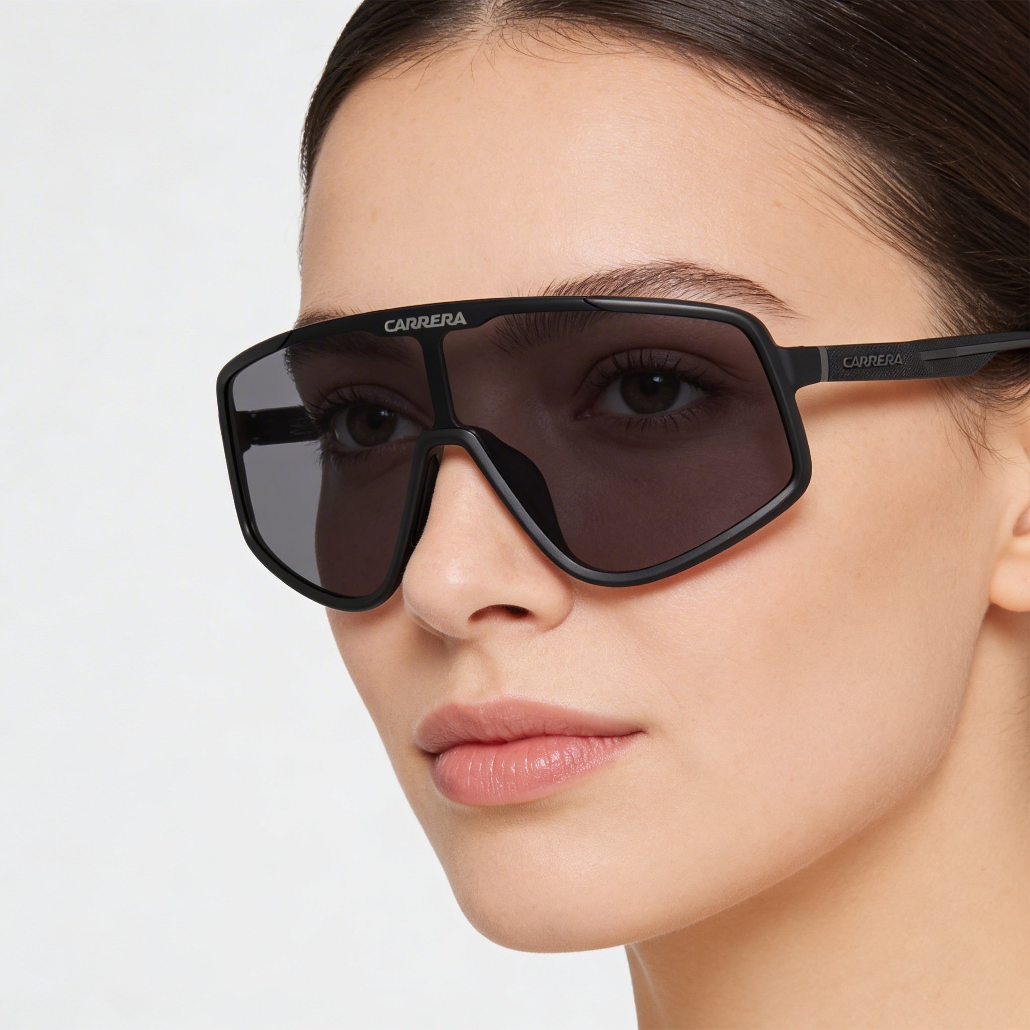 Carrera Casual Gafas de Sol para Mujer, Negro Mate, Poliamida Ecológica, Lente de 99 mm, Protección UV, No Polarizadas, Photo 4