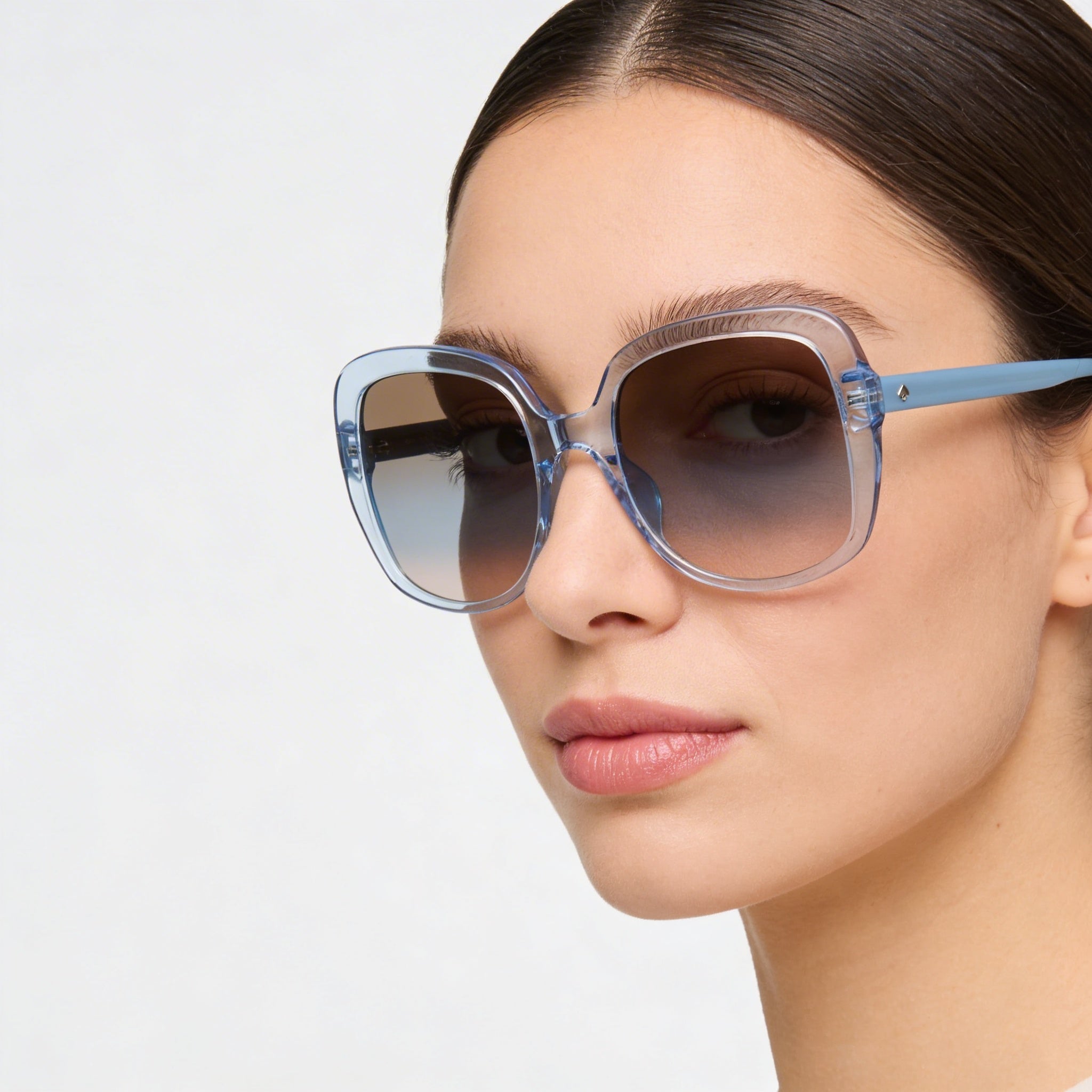 Kate Spade New York Wenona/G/S Gafas de Sol para Mujer, Azul Marrón, con Marco de Plástico Azul, Lentes de Policarbonato en Tono Azul Marrón, con Protección UV, 56mm, Photo 4