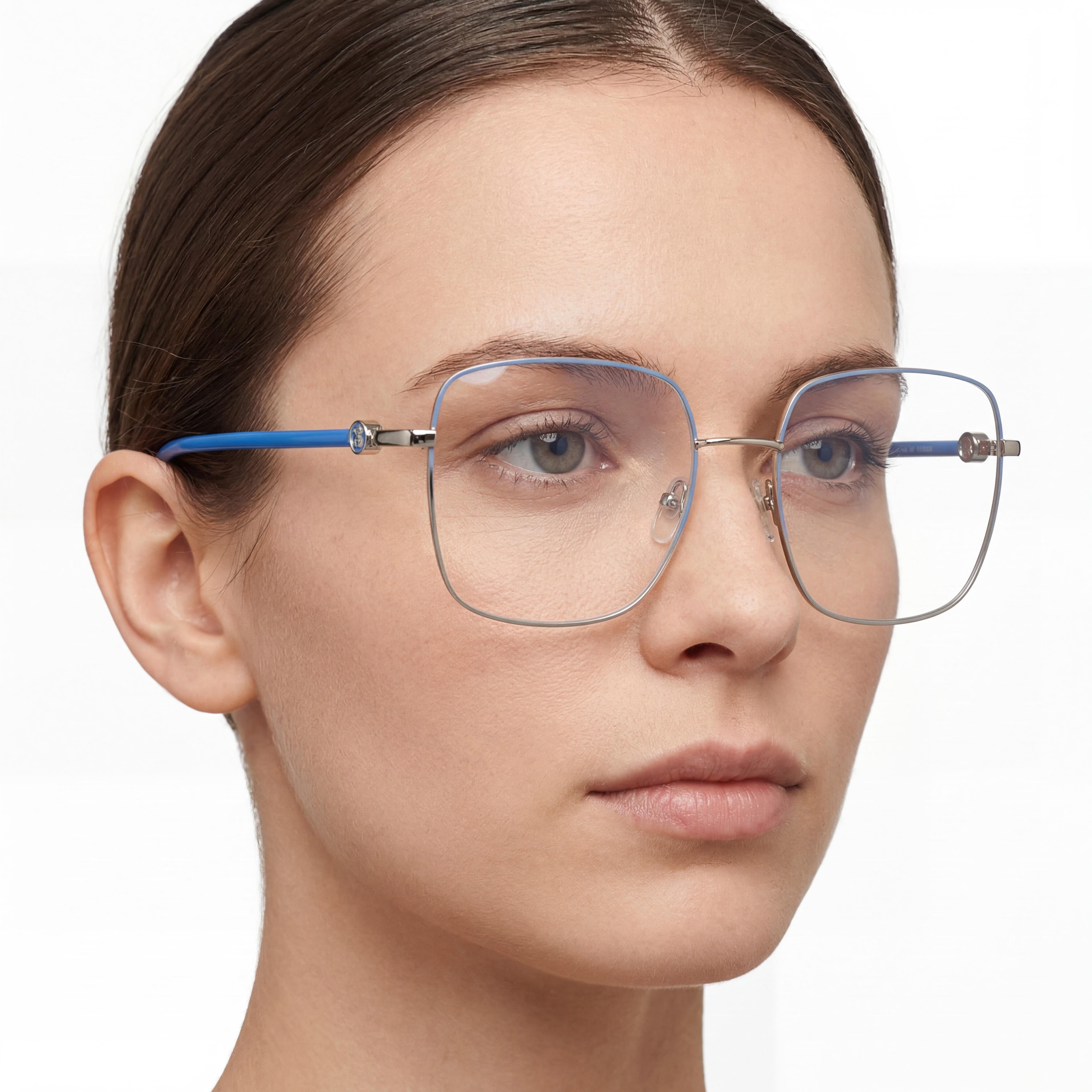TOUS Classic Women's Combined Metal Prescription Ready Eyeglasses, Light Gold with Coloured Parts, 55mm, Photo 4