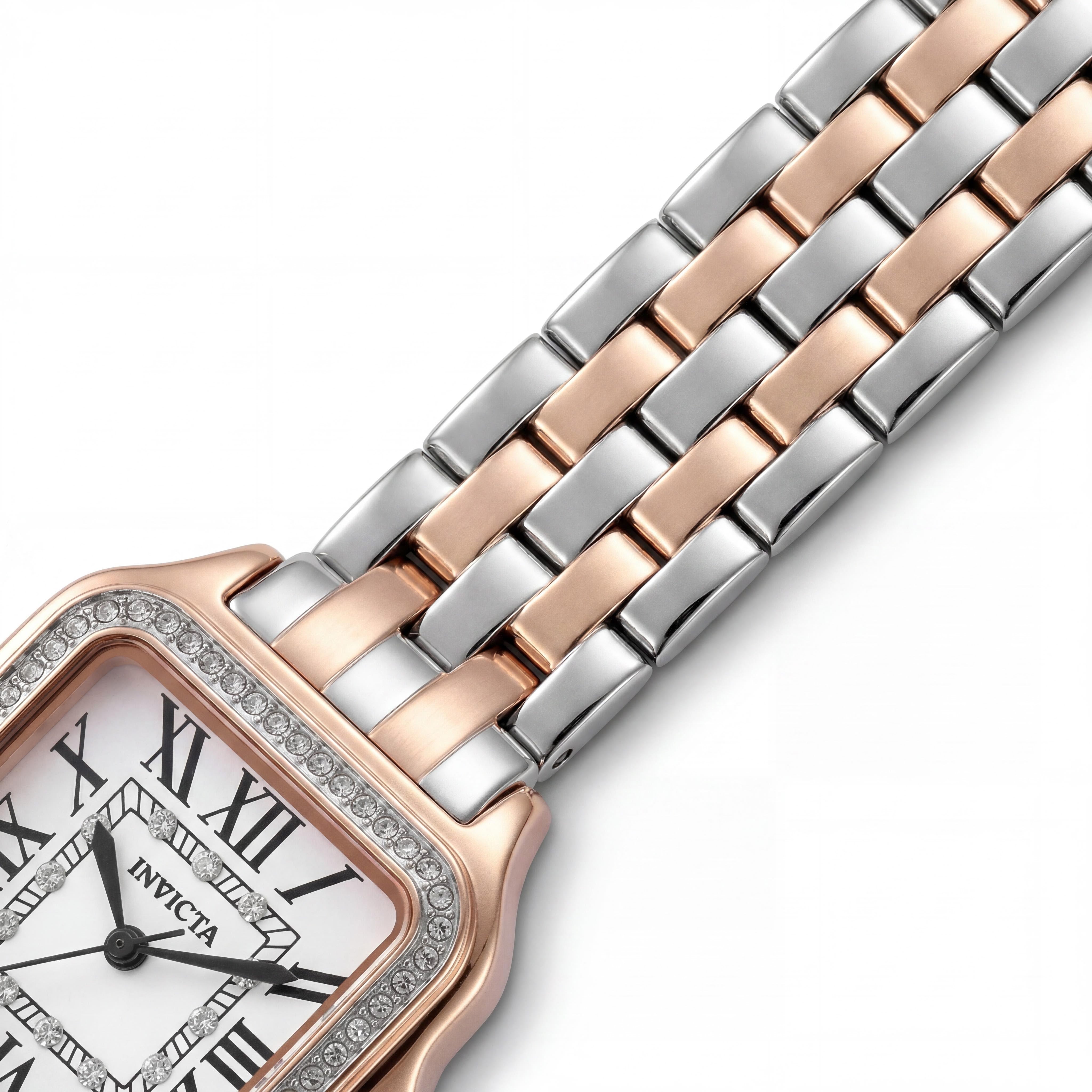 Invicta Angel 50580 Women's Classic Rose-gold Design Stainless Steel Silver Dial Quartz Watch 28mm, Photo 3
