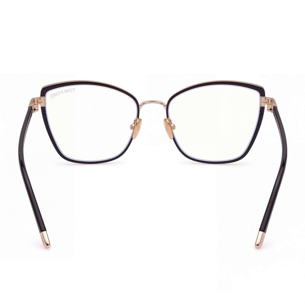Tom Ford FT5740-B Women's Black Rose Gold Metal Cat Eye Eyeglasses 54, Photo 4