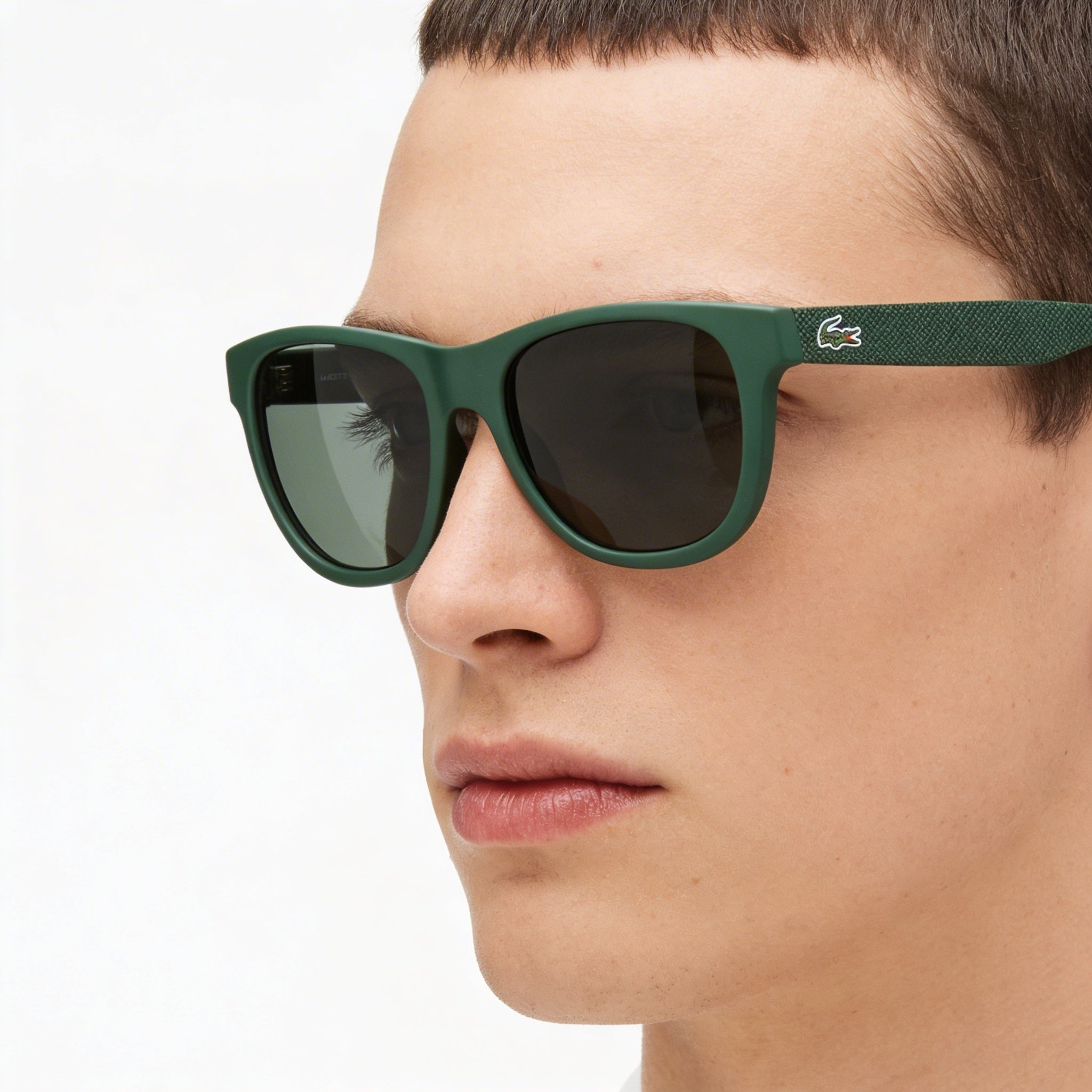 Lacoste Contemporary Unisex Green Thermoplastic Polyurethane UV Protected Sunglasses 54mm, Photo 5