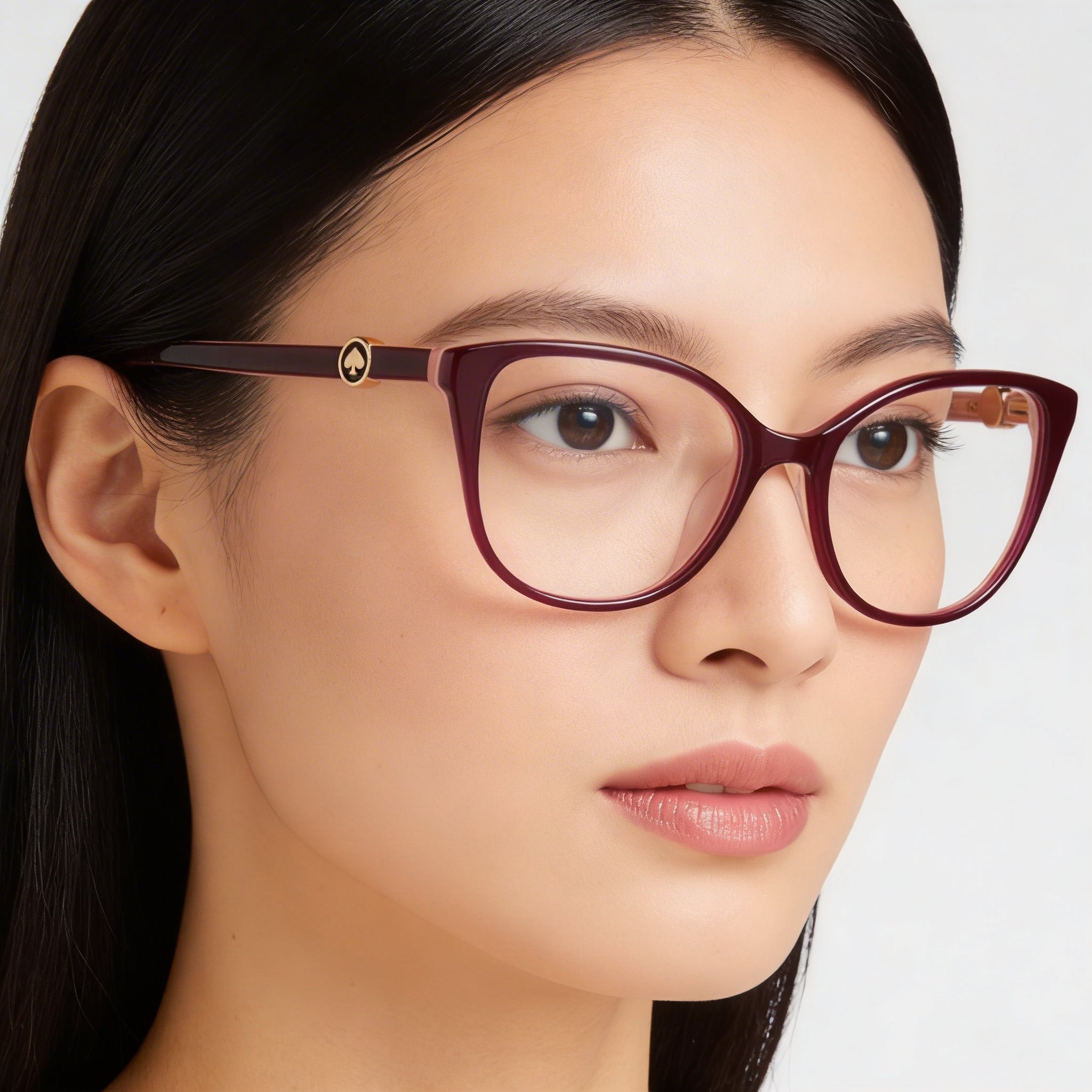 kate spade new york Modern Women's Burgundy Pink Plastic Frame Violet Polarized Lenses 52mm, Photo 4