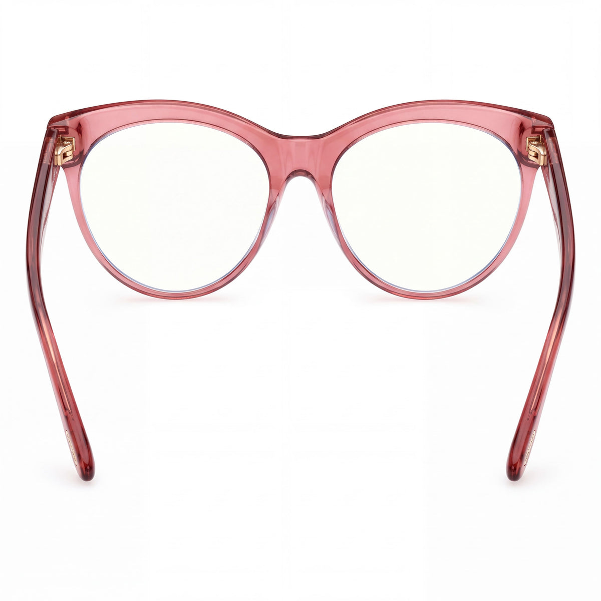 Tom Ford Modern Women's Shiny Transparent Rose Pantographed Plastic Blue-Light Block Eyeglasses 55mm, Photo 3