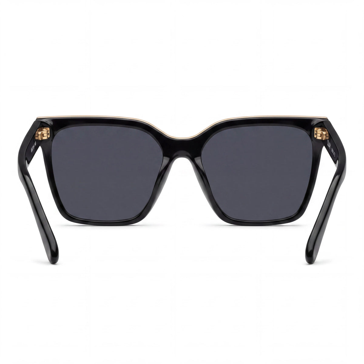 QUAY AUSTRALIA Level Up Women's Black Gold Injection Frame Smoke Polarized UV Sunglasses 147mm, Photo 3