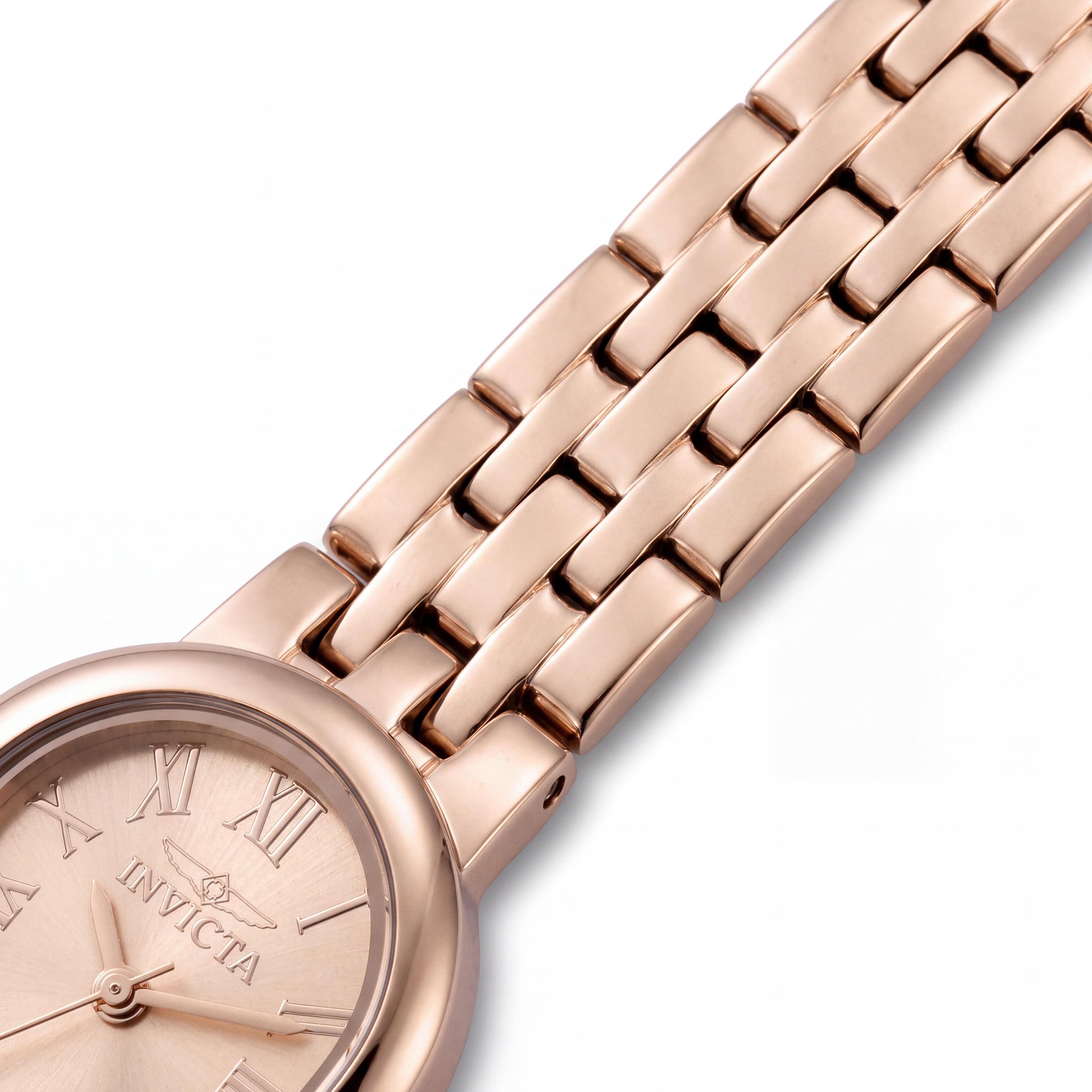 Invicta Angel 48141 Unisex Rose Gold Dial Stainless Steel Quartz Bracelet Watch 20mm Case, Photo 2