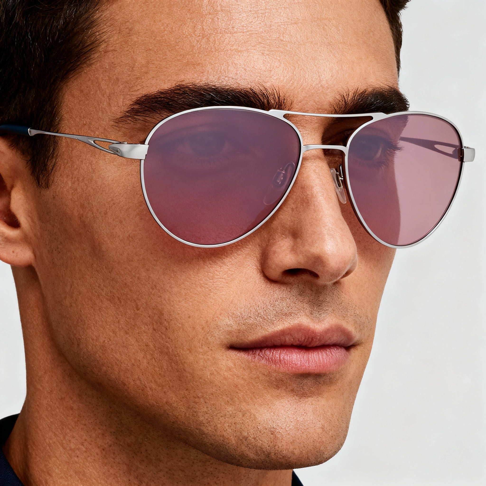 Nike Ace Driver I E Ev24042 Men's Aviator Titanium Sunglasses Satin Silver / Course Tint 59mm, Photo 4