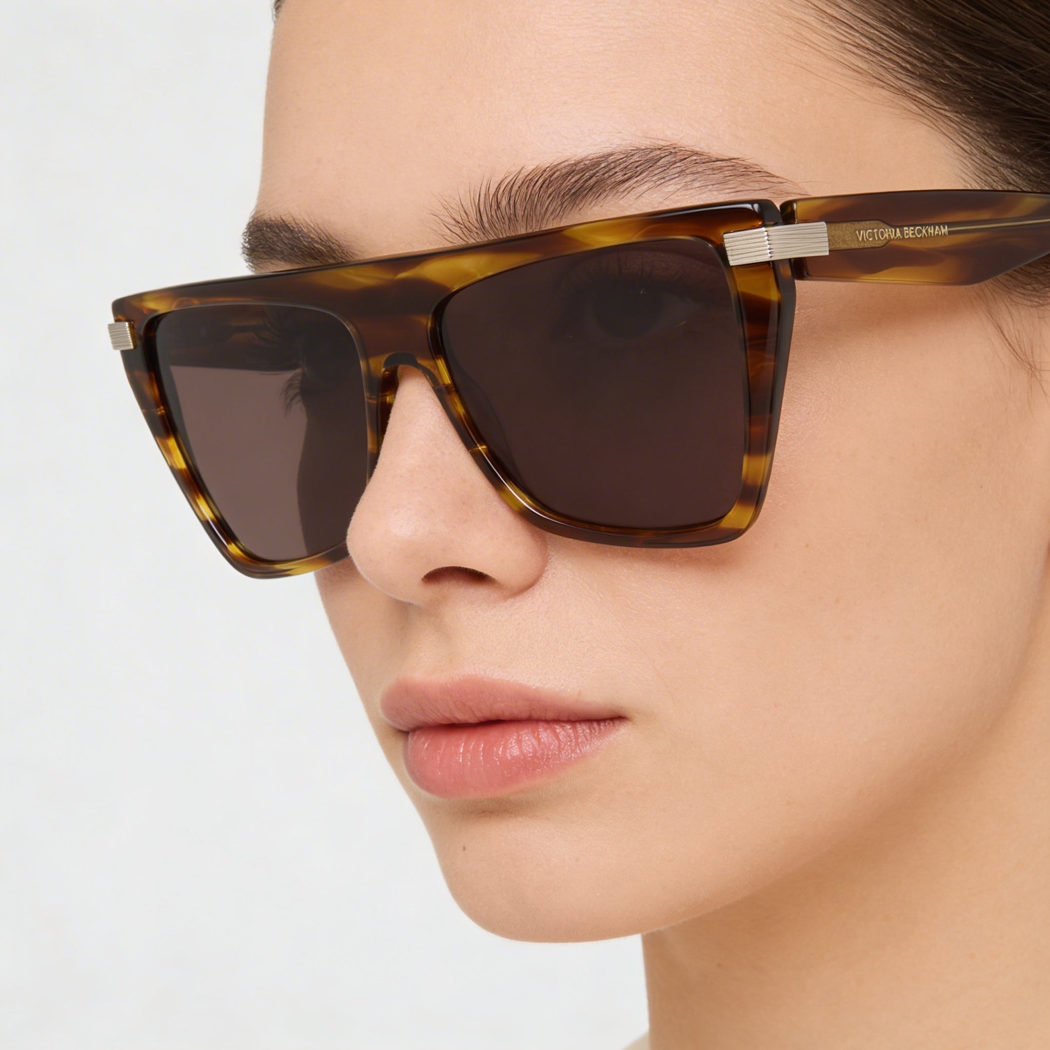 Gafas de sol Victoria Beckham Vb684s para mujer, montura de rayas color tabaco, lentes de 57 mm, puente de 15 mm, patillas de 140 mm, Photo 4