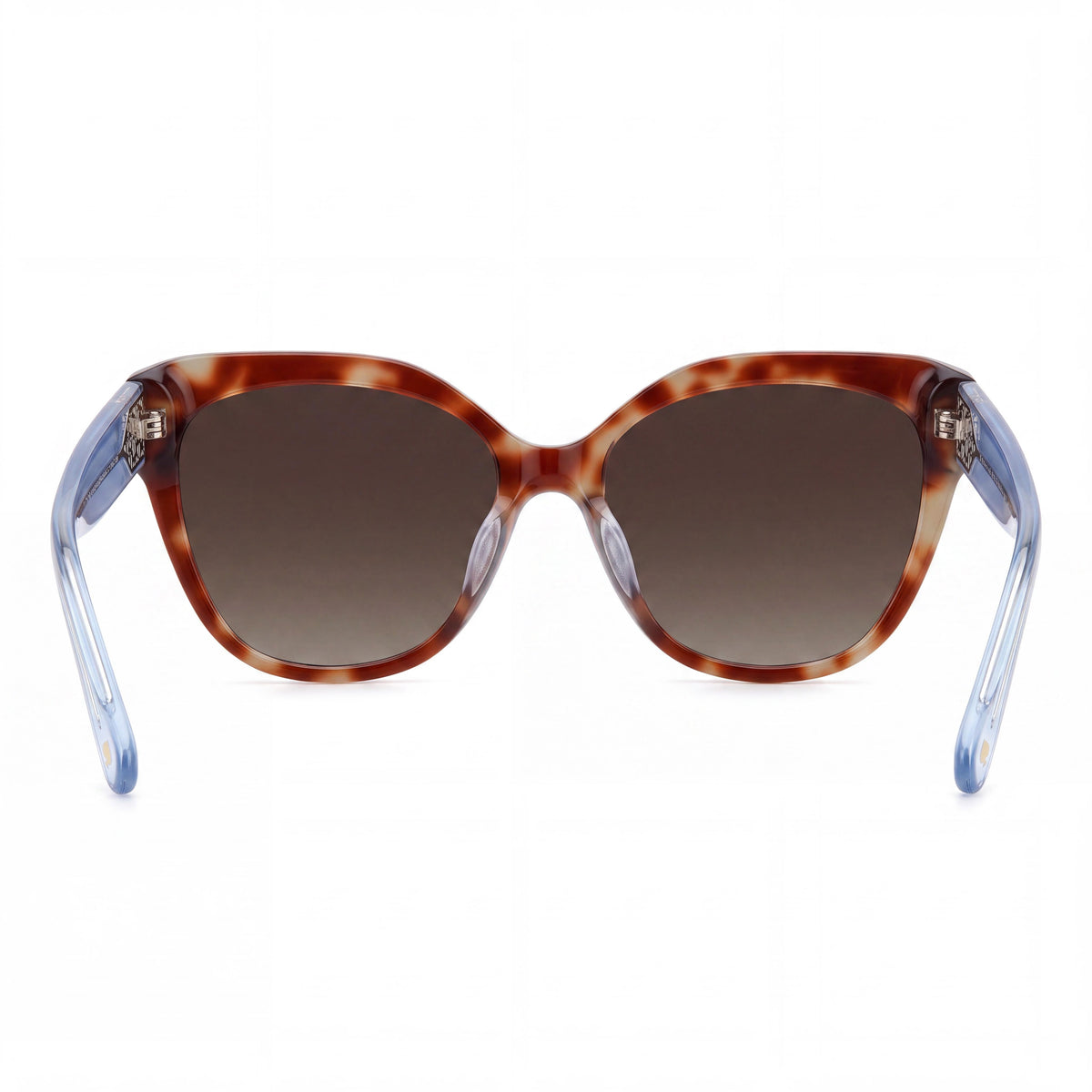 kate spade new york Gafas de sol de temporada para mujer con montura de plástico azul habana y marrón, lentes azul habana, protección UV, no polarizadas, 57 mm, Photo 4