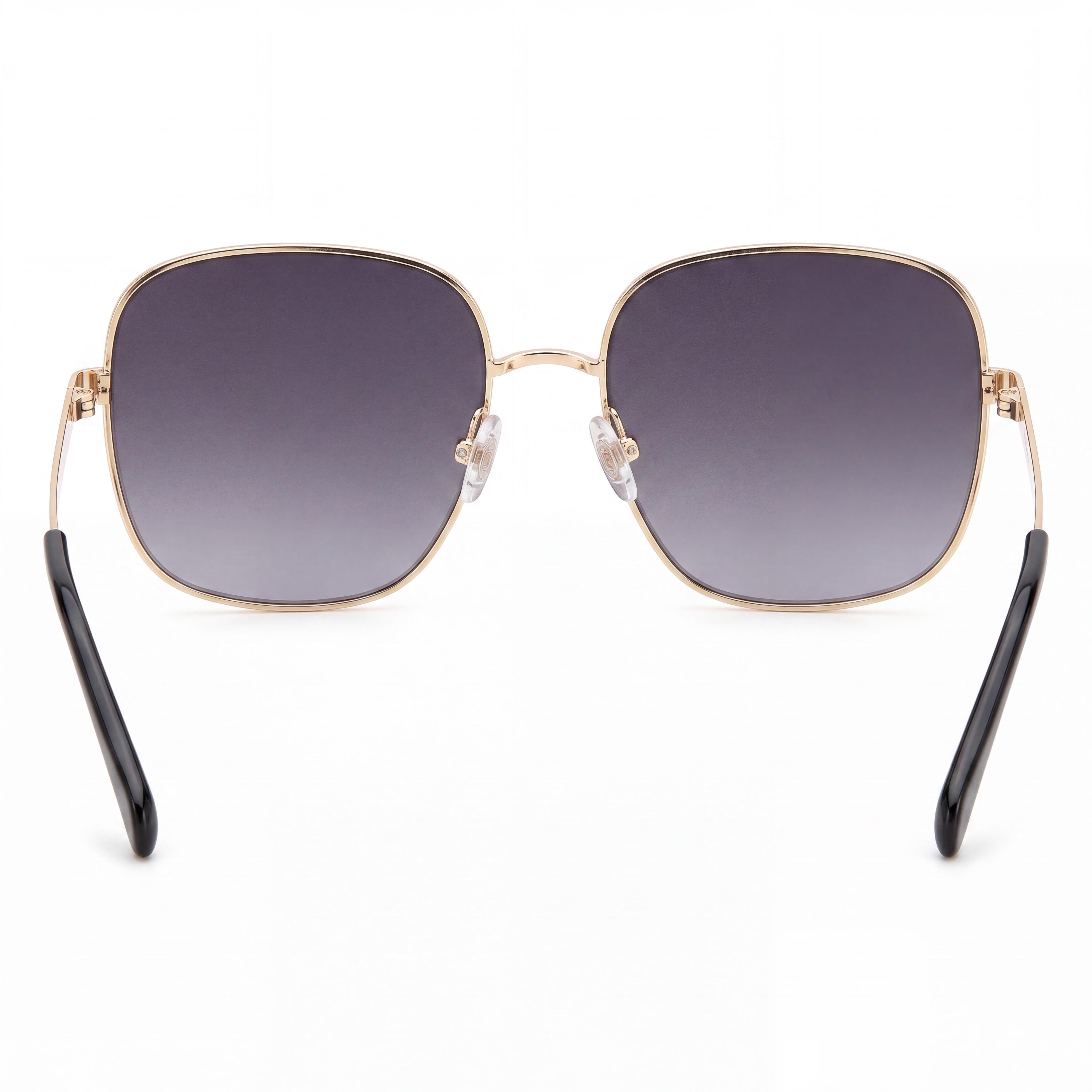 Fossil Fos 2133/G/S Women's Square Metal UV Protection Sunglasses Light Gold & Grey 50mm, Photo 4
