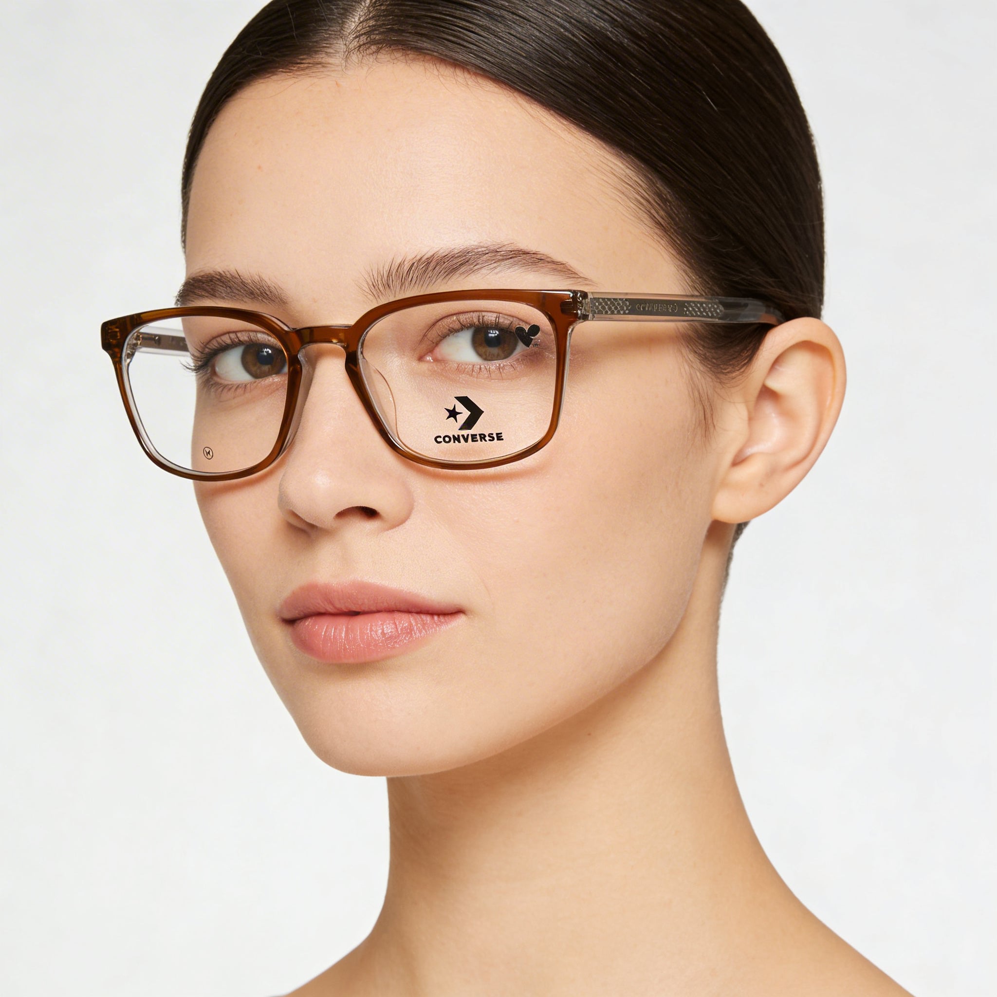 Gafas de sol Converse CV5080 para mujer, con montura de acetato y lentes de policarbonato, laminados Crystal Butterscotch, 52 mm, Photo 3