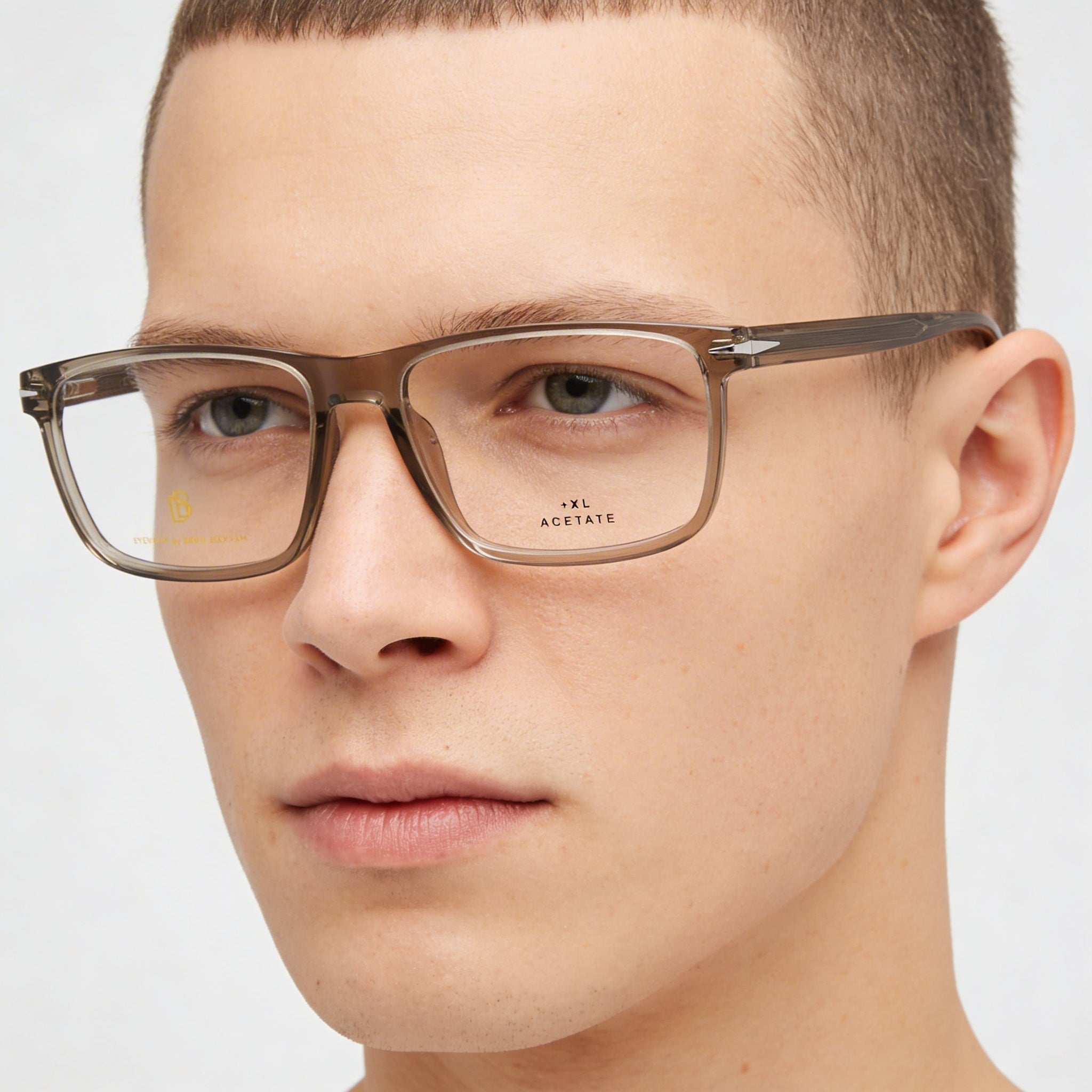 David Beckham Db 1020 Unisex Polarized Sunglasses with Crystal Nude Acetate Frame and Mud Lenses 58mm, Photo 4