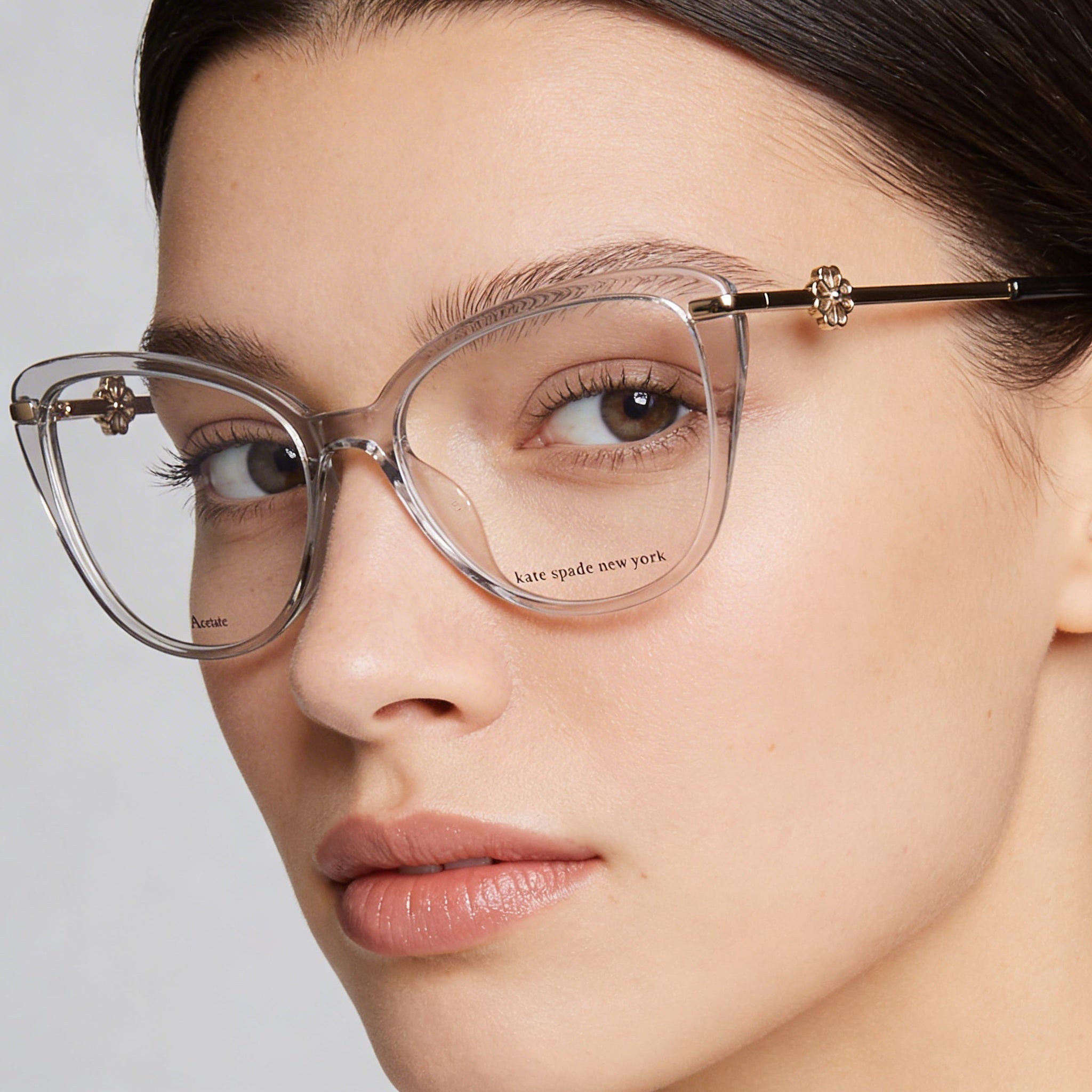 Gafas unisex Kate Spade New York Flavia, montura de plástico gris, lentes de policarbonato, ancho de lente de 51 mm, Photo 4