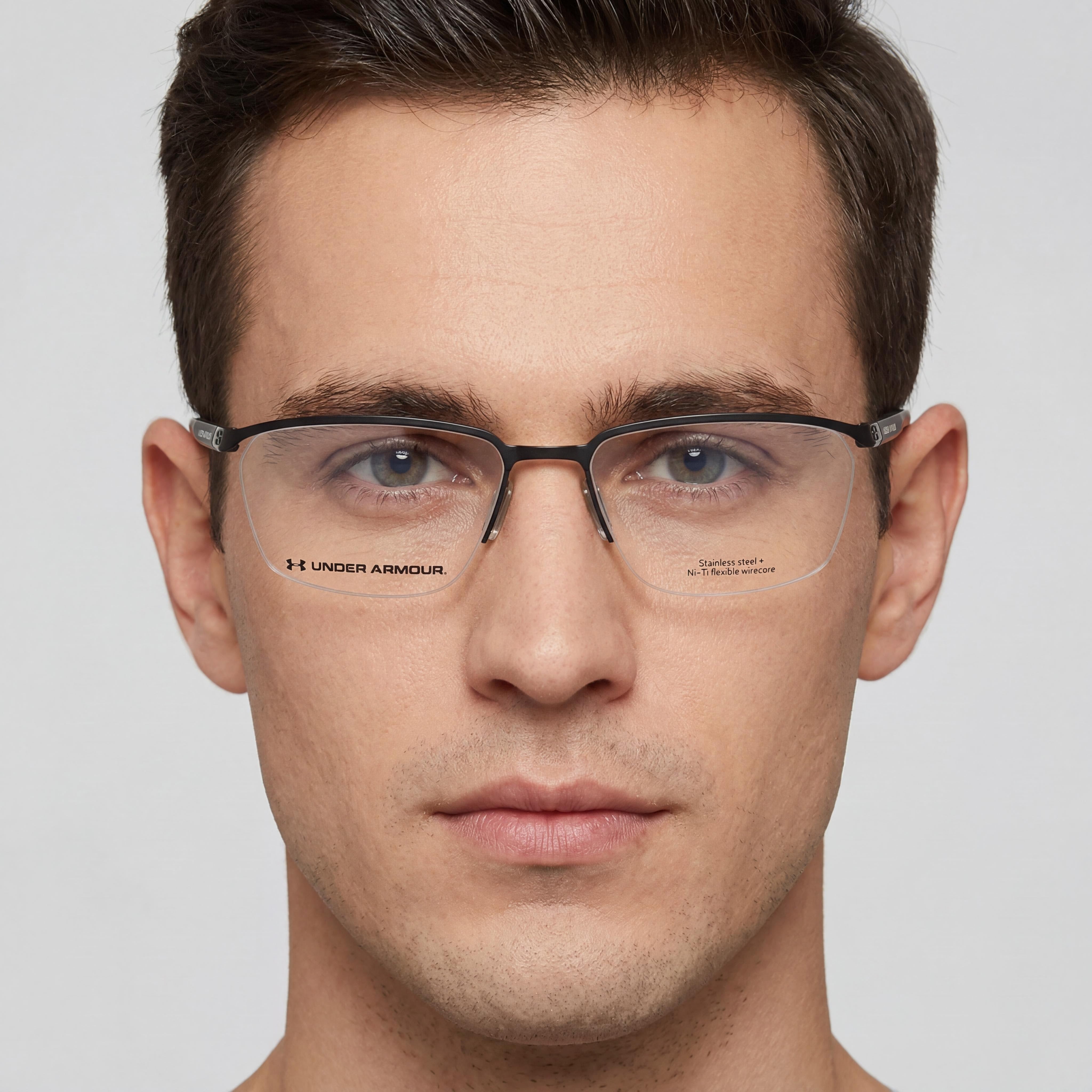 Under Armour Men's Ua 5002/G Metal Optical Eyeglasses with Non Lenses Dark Ruthenium 57mm, Photo 4