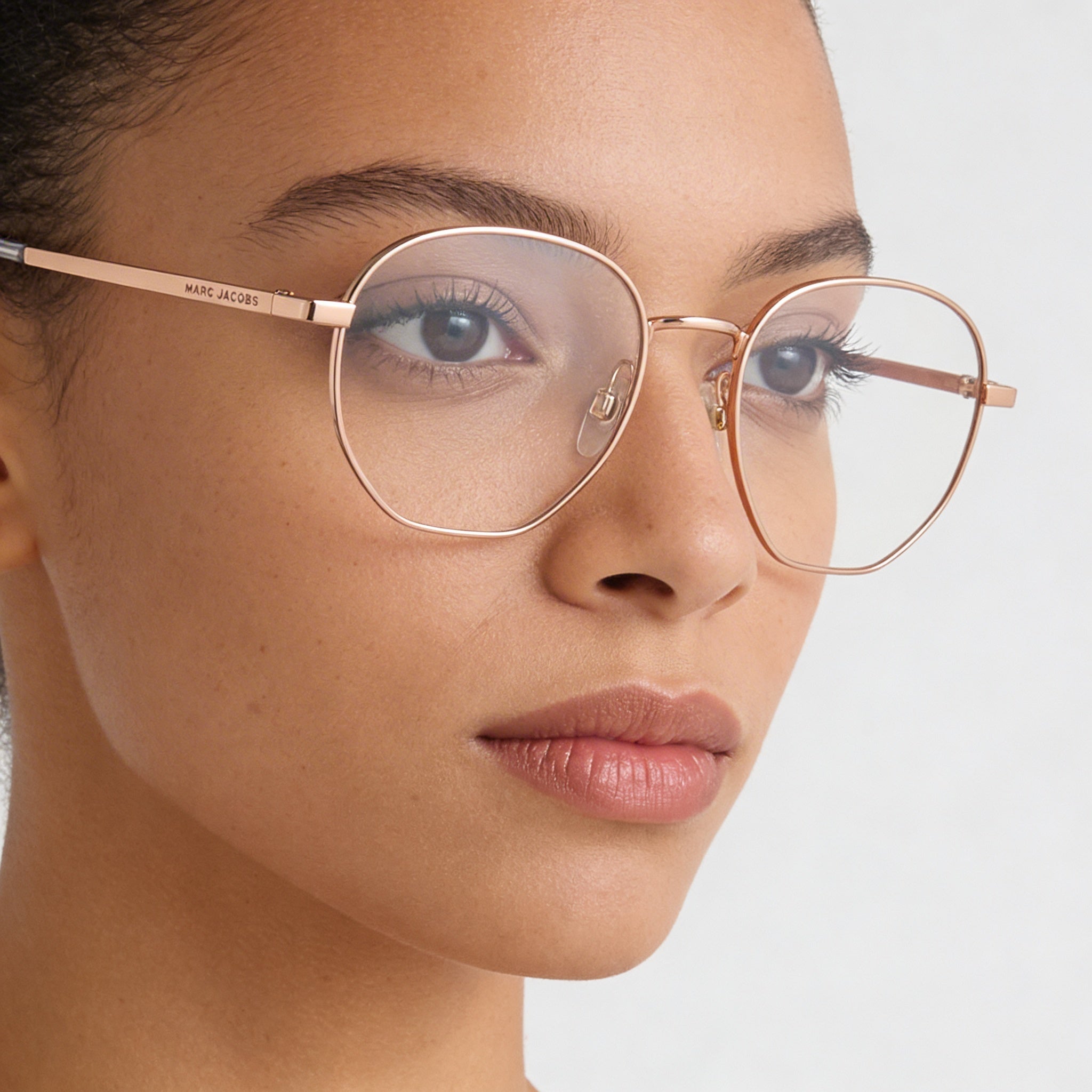 Marc Jacobs MARC 434/N Women's Gold Copper Metal Frame Eyewear with Gold Copper Polycarbonate Lenses, Size 51mm, Photo 4