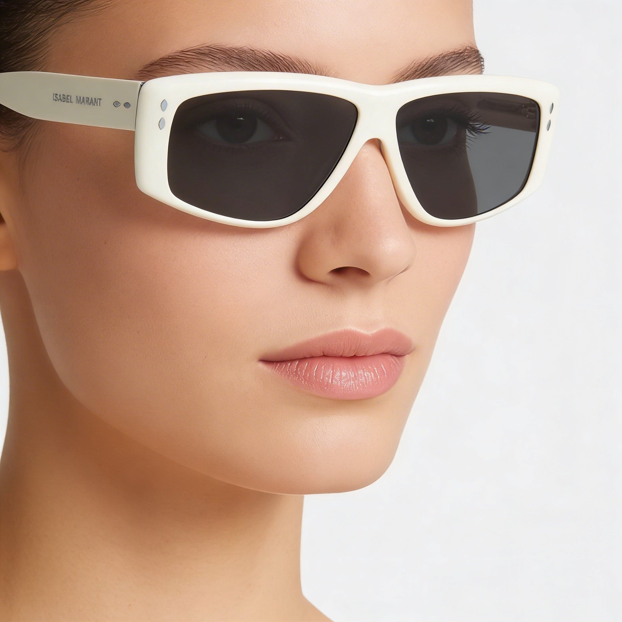 Isabel Marant Modern Women's Ivory Acetate UV Protected Non-Polarized Sunglasses 61mm, Photo 4