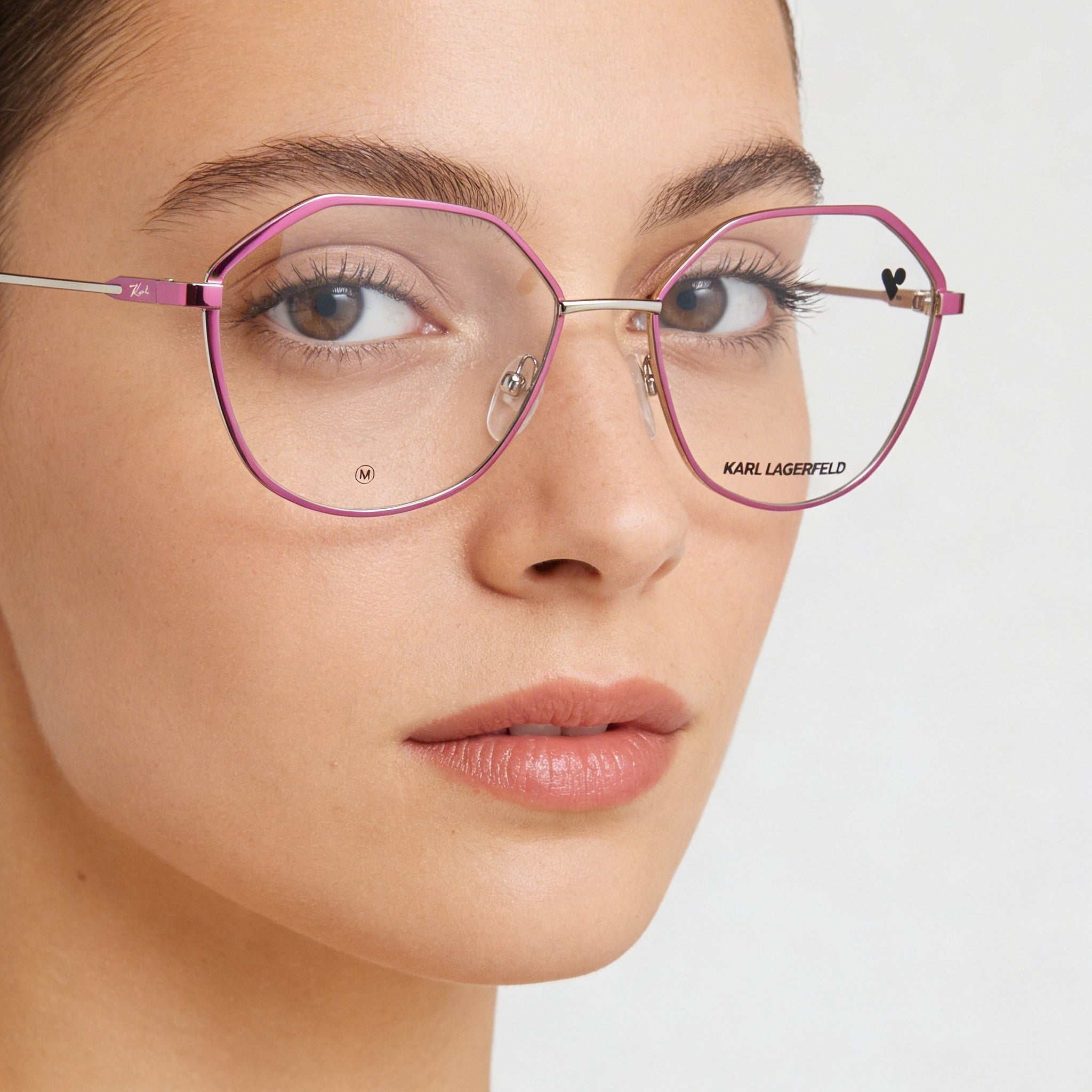 Gafas de sol informales KARL LAGERFELD para mujer con montura de acetato fresa y lentes no polarizadas de 54 mm, Photo 4