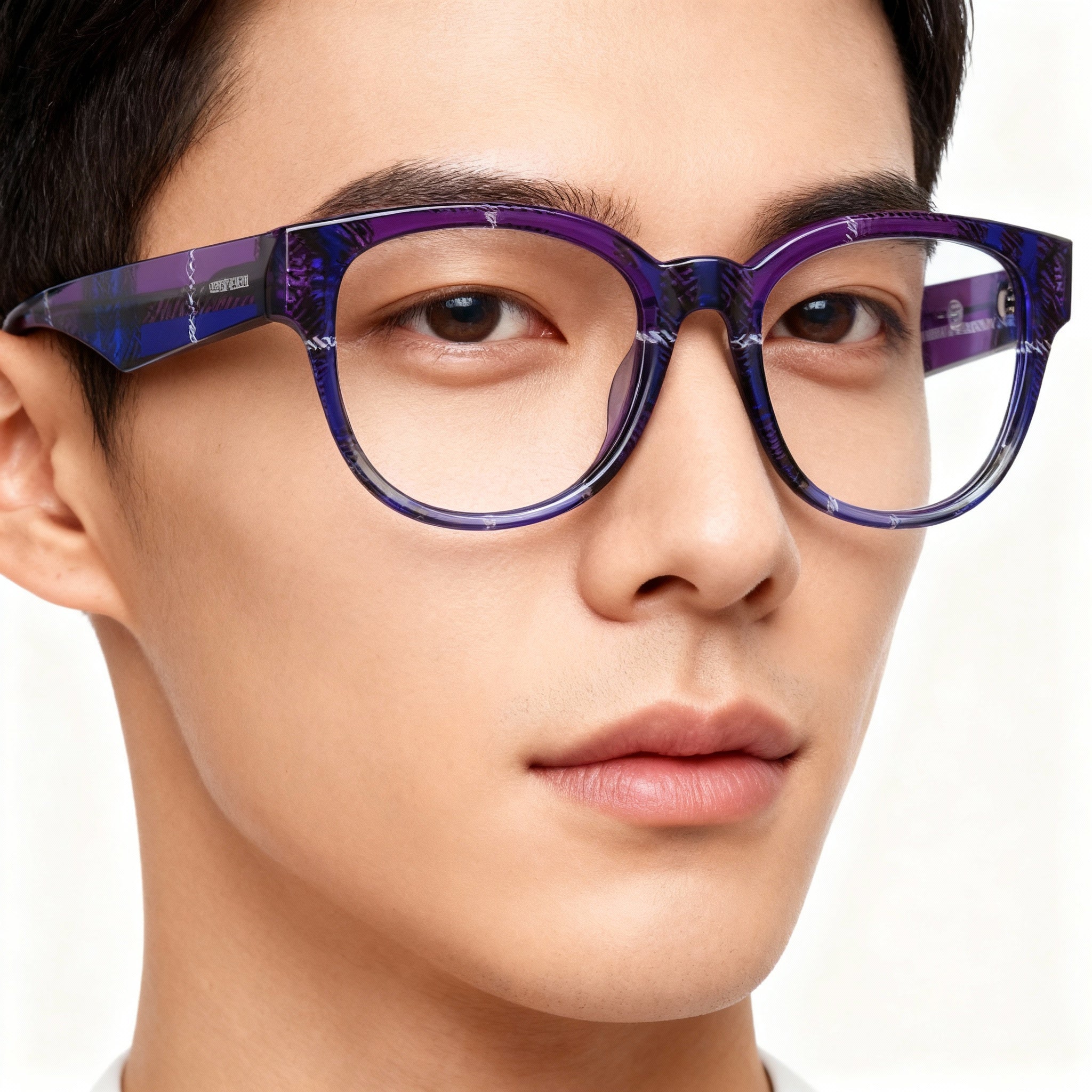BURBERRY Classic Designer Unisex Violet Eyeglasses for Daily Wear and Prescription Vision Correction, Photo 3