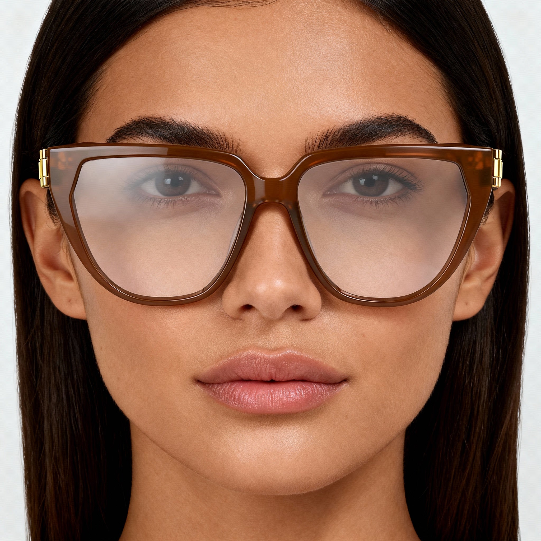 Victoria Beckham Modern Women's Caramel Acetate Frame Eyeglasses with Non-Polarized 54mm Lenses, Photo 3