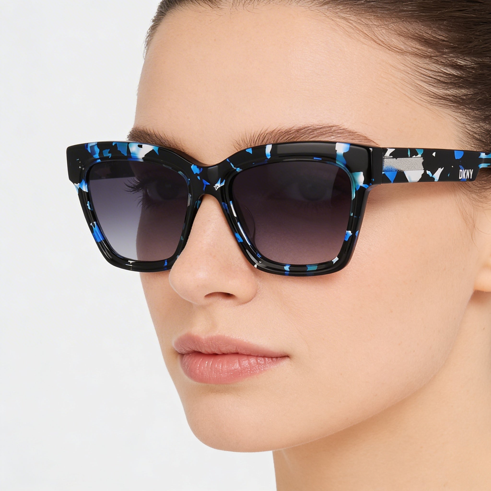 DKNY Dk551s Sunglasses for Women, Sapphire Tortoise Plastic Frame with UV Protection, 53mm Lens Width, Photo 5